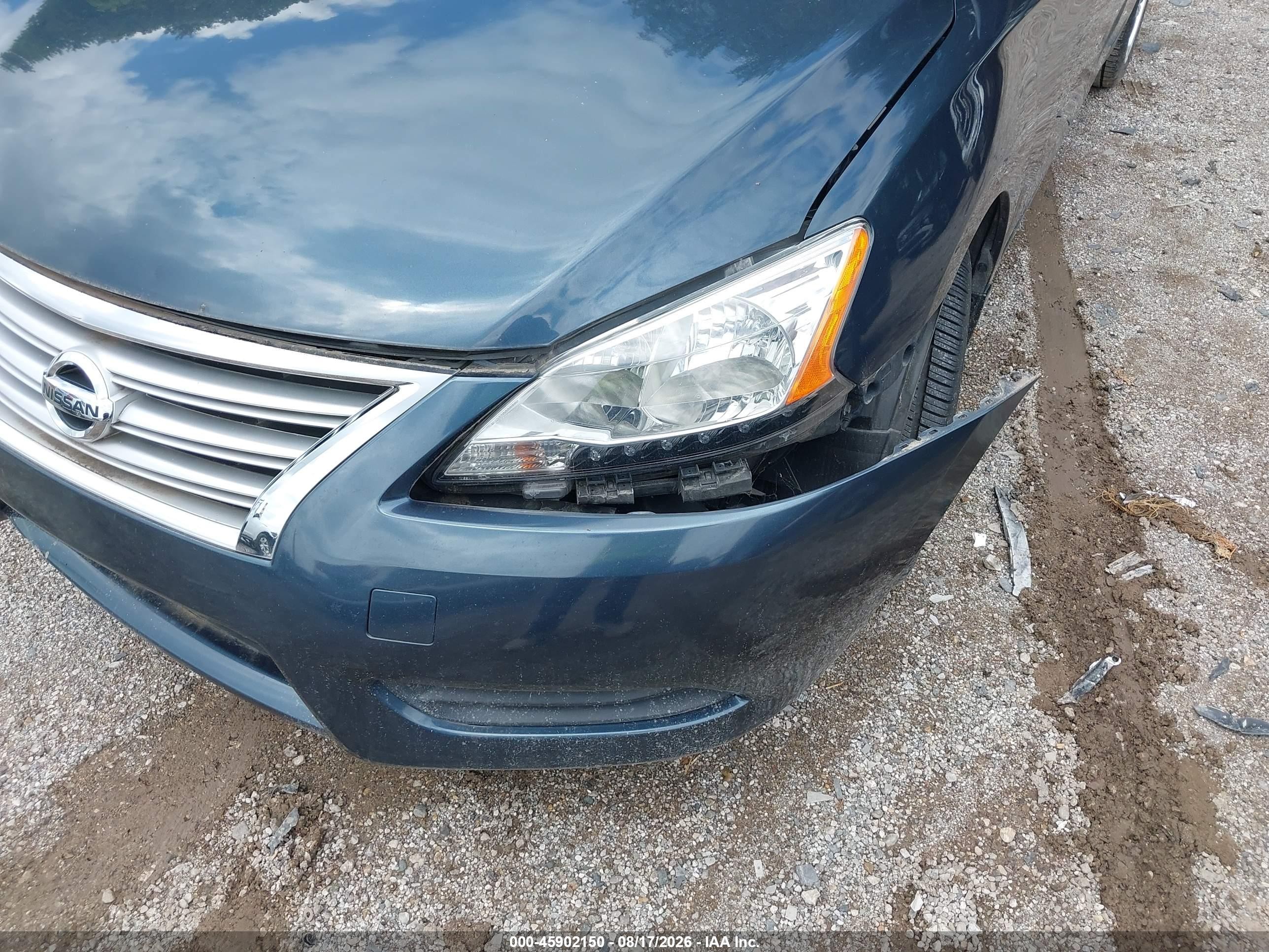 2013 Nissan Sentra Sv Blue vin: 3N1AB7AP6DL709031