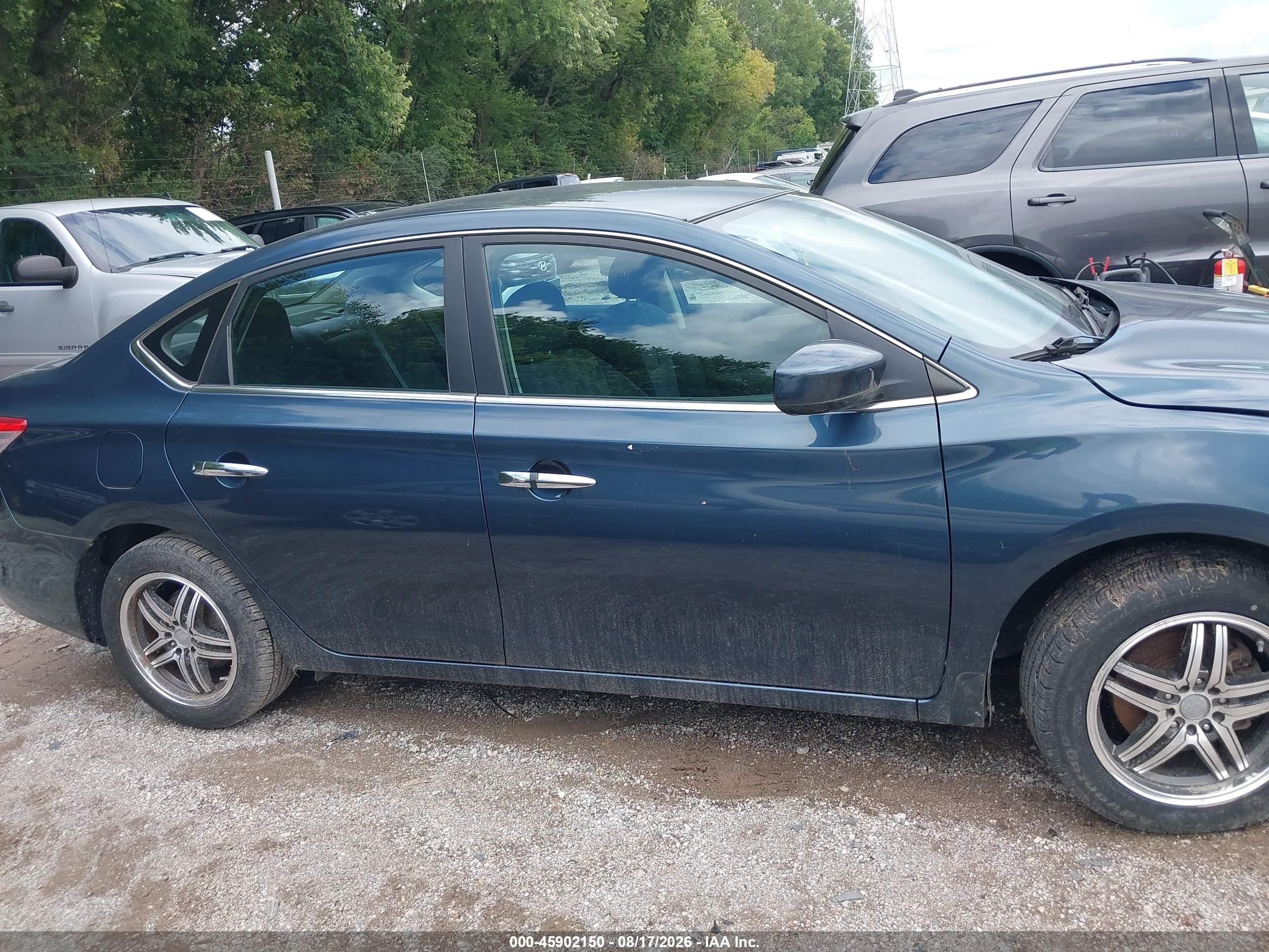 2013 Nissan Sentra Sv Blue vin: 3N1AB7AP6DL709031