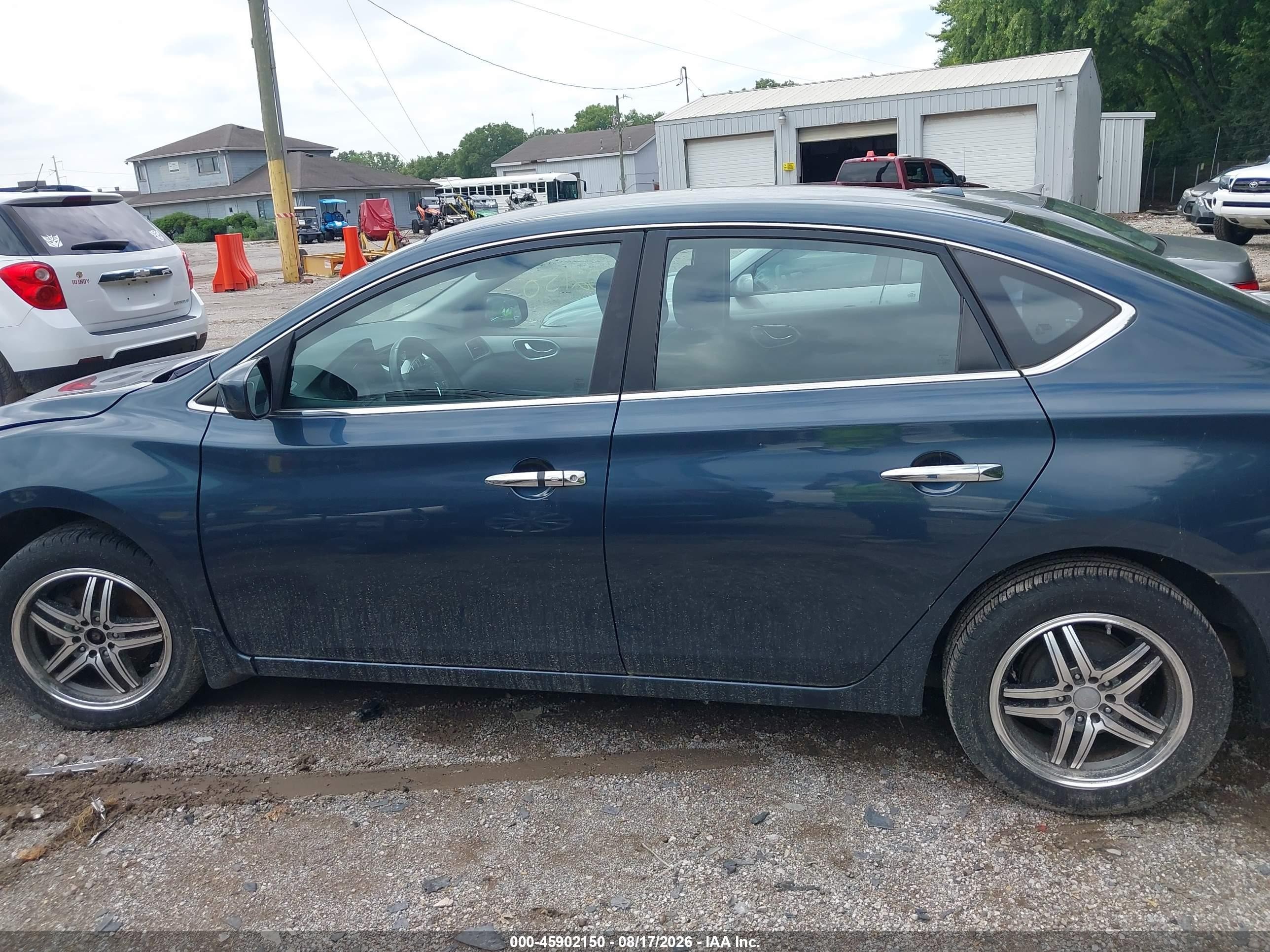 2013 Nissan Sentra Sv Blue vin: 3N1AB7AP6DL709031