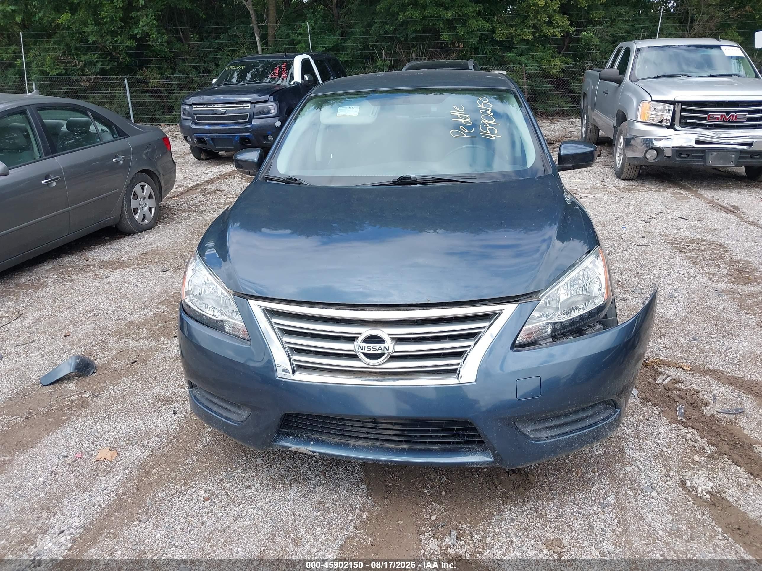 2013 Nissan Sentra Sv Blue vin: 3N1AB7AP6DL709031
