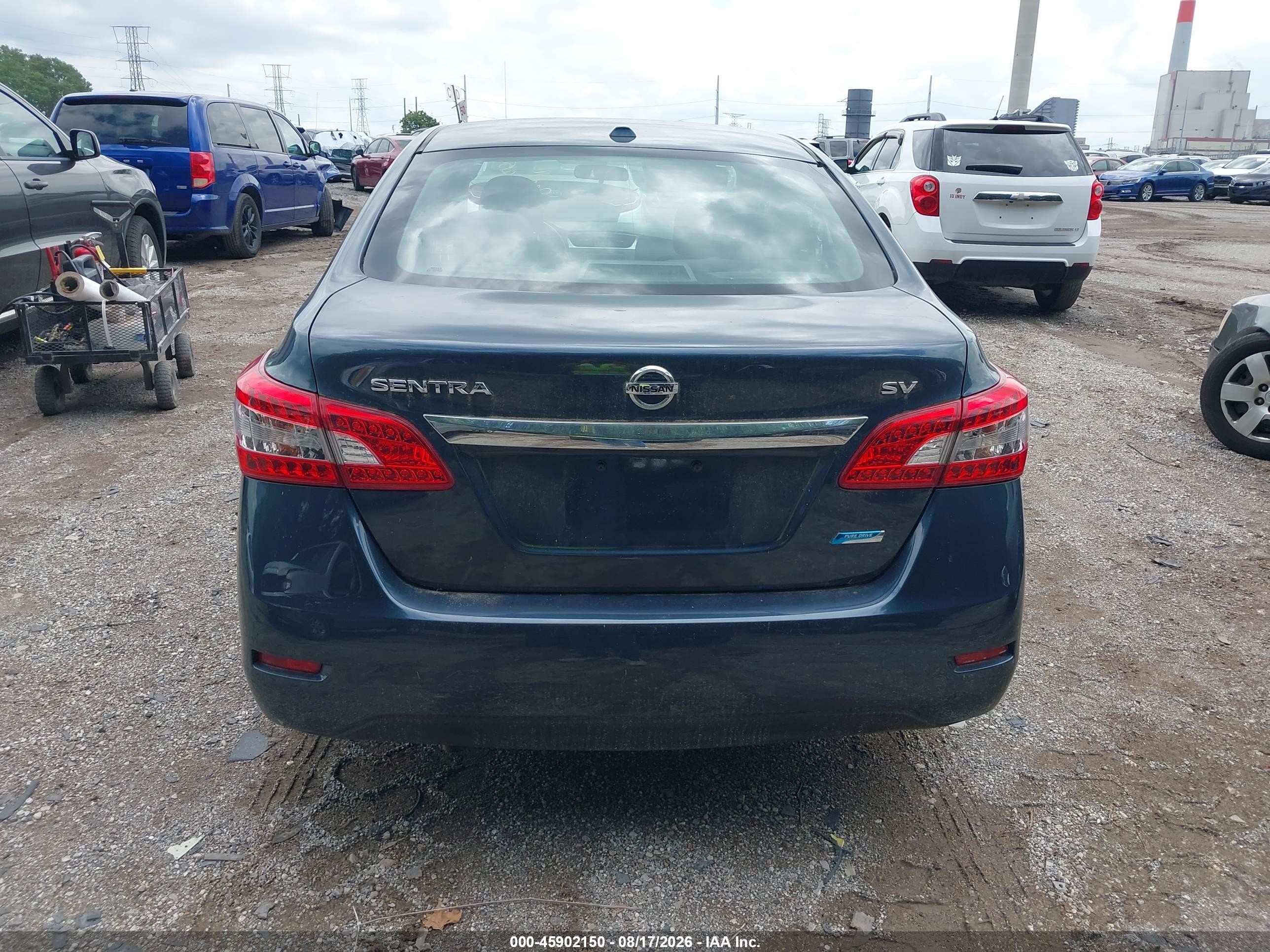 2013 Nissan Sentra Sv Blue vin: 3N1AB7AP6DL709031