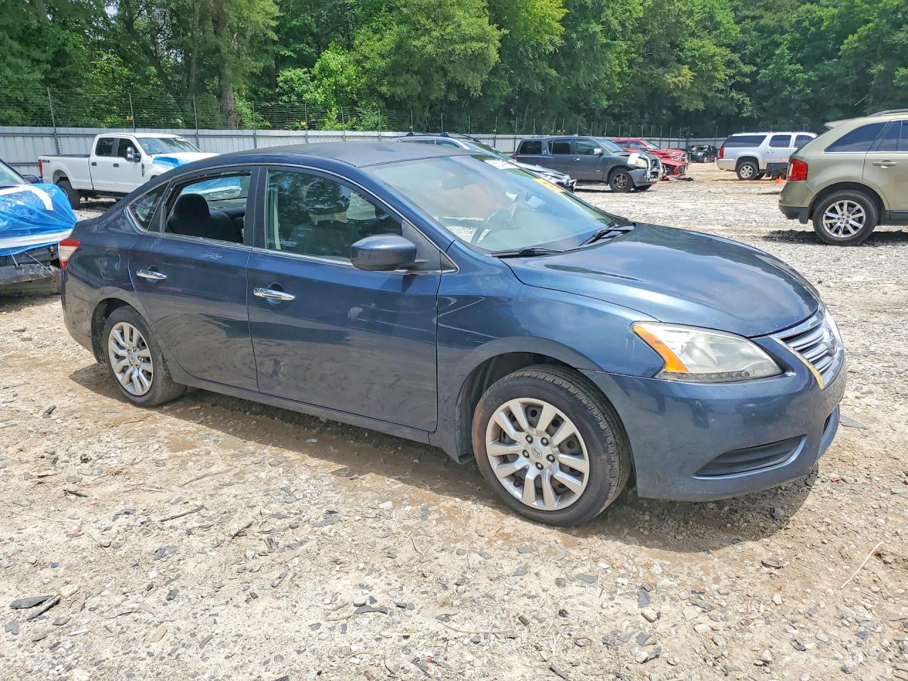 2013 Nissan Sentra S Blue vin: 3N1AB7AP6DL709482