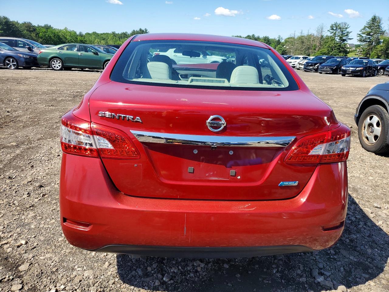 2013 Nissan Sentra S Red vin: 3N1AB7AP6DL716500