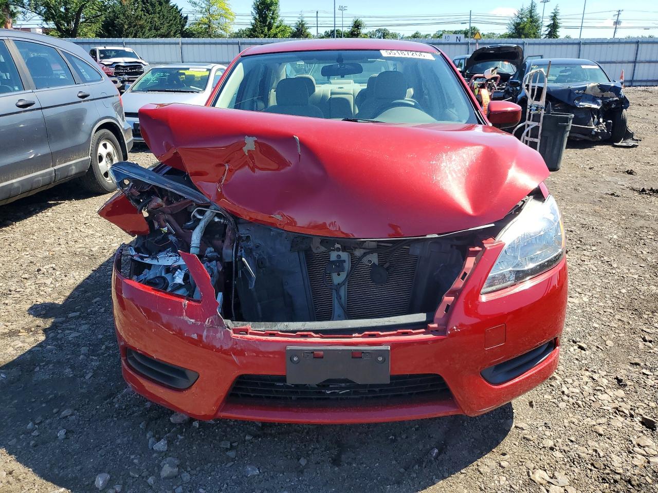 2013 Nissan Sentra S Red vin: 3N1AB7AP6DL716500