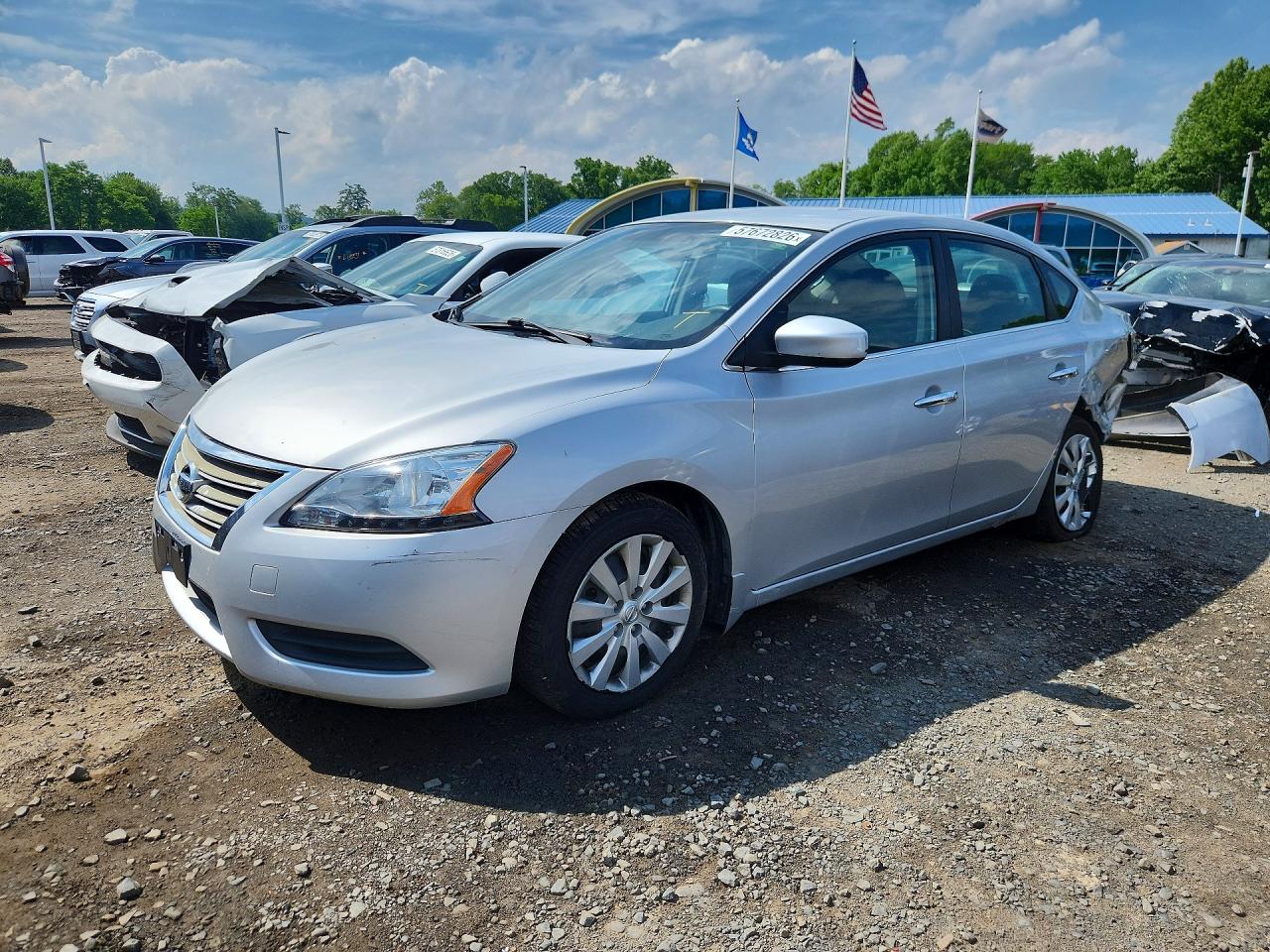 2013 Nissan Sentra S Silver vin: 3N1AB7AP6DL724192