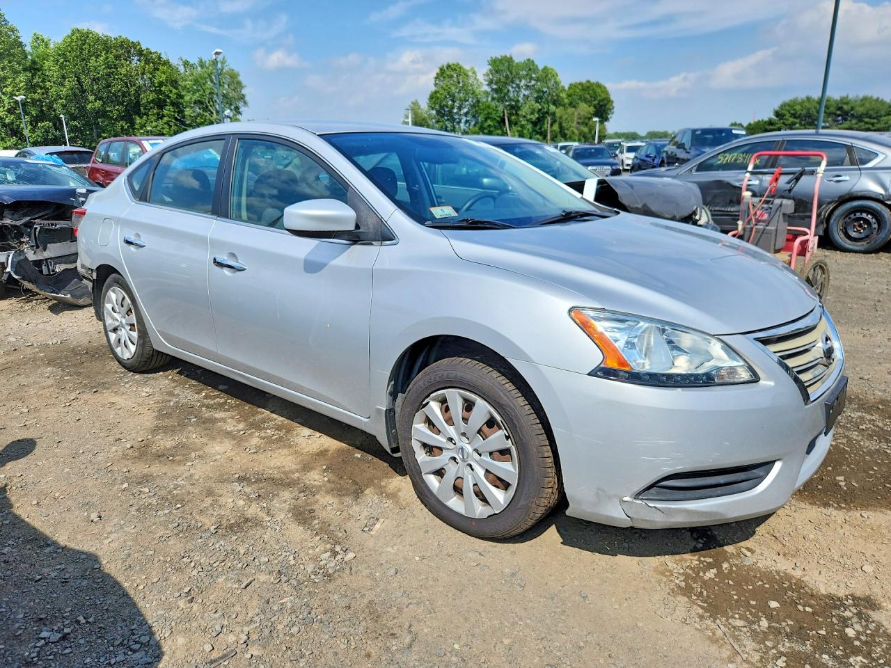 2013 Nissan Sentra S Silver vin: 3N1AB7AP6DL724192