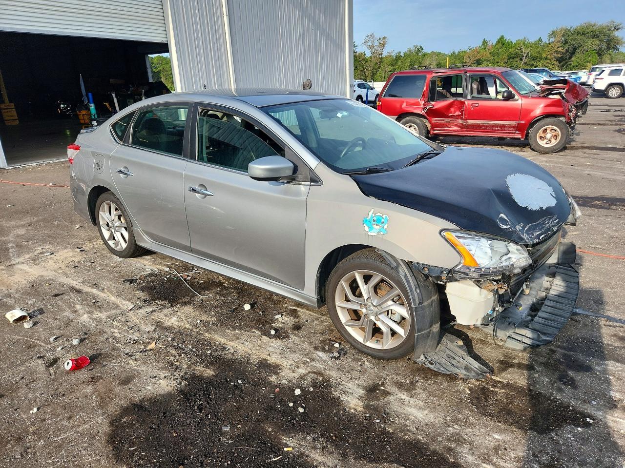 2013 Nissan Sentra S Gray vin: 3N1AB7AP6DL727058