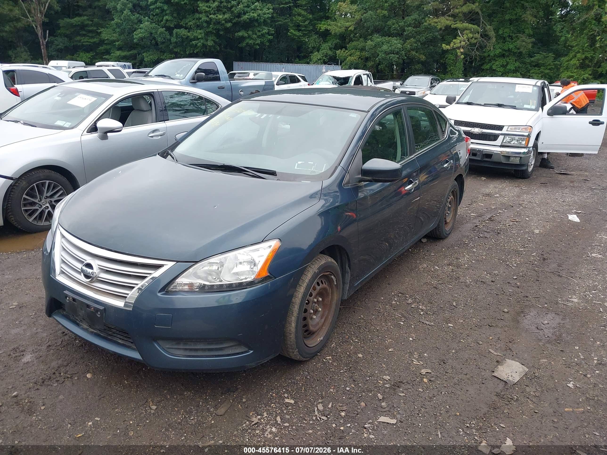 2013 Nissan Sentra S Blue vin: 3N1AB7AP6DL745575