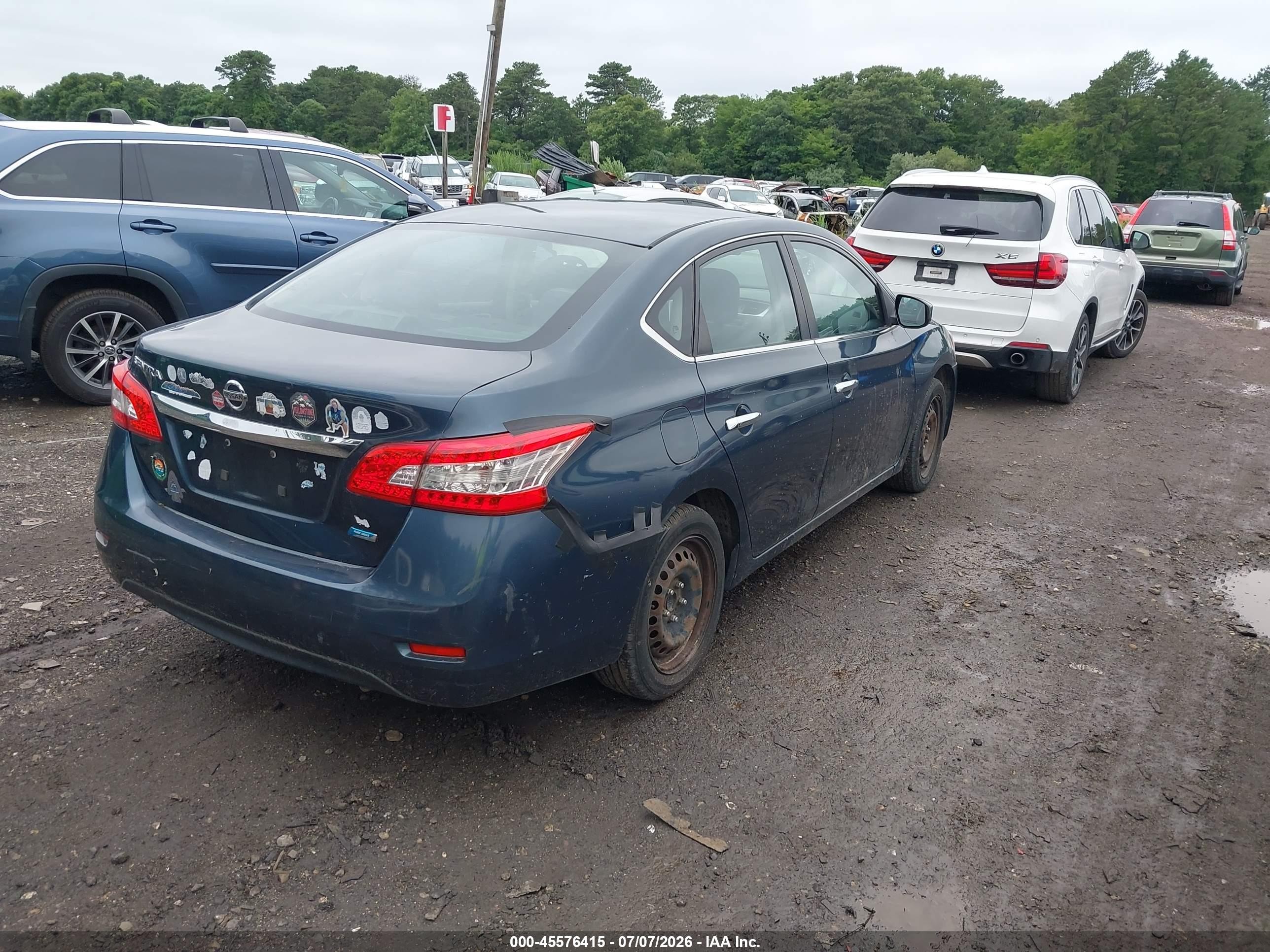 2013 Nissan Sentra S Blue vin: 3N1AB7AP6DL745575