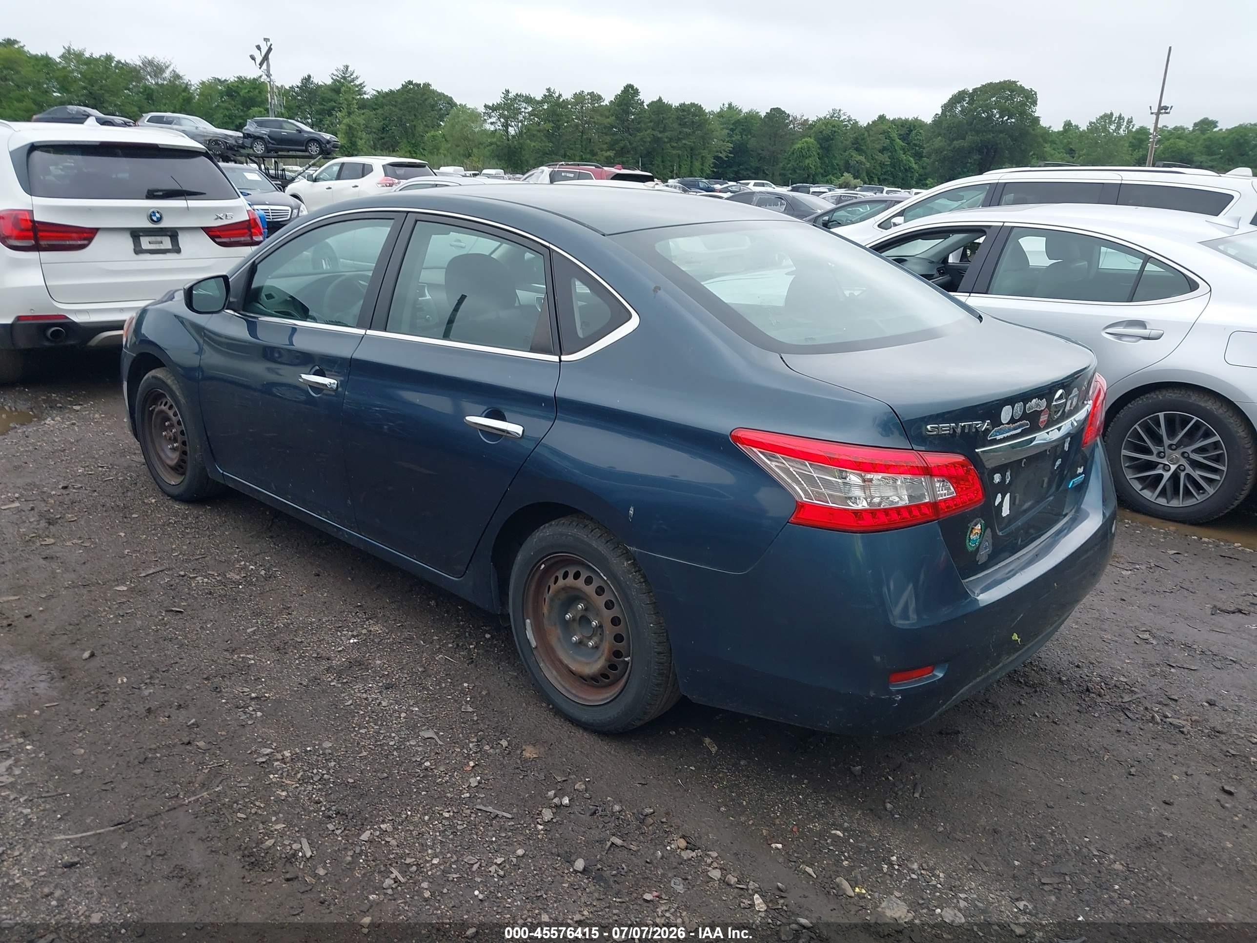 2013 Nissan Sentra S Blue vin: 3N1AB7AP6DL745575