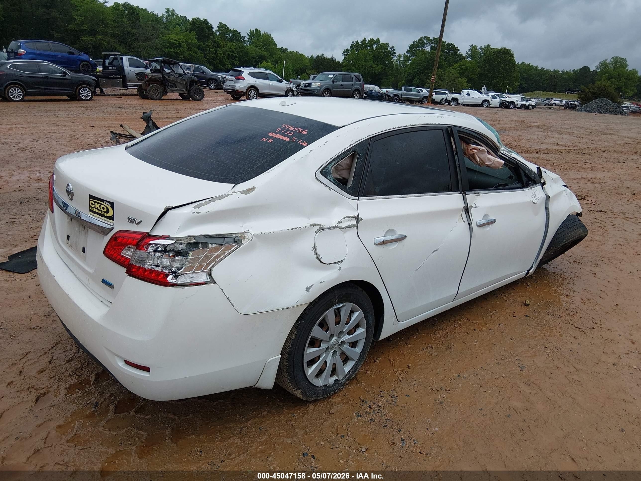 2013 Nissan Sentra Sv White vin: 3N1AB7AP6DL749772