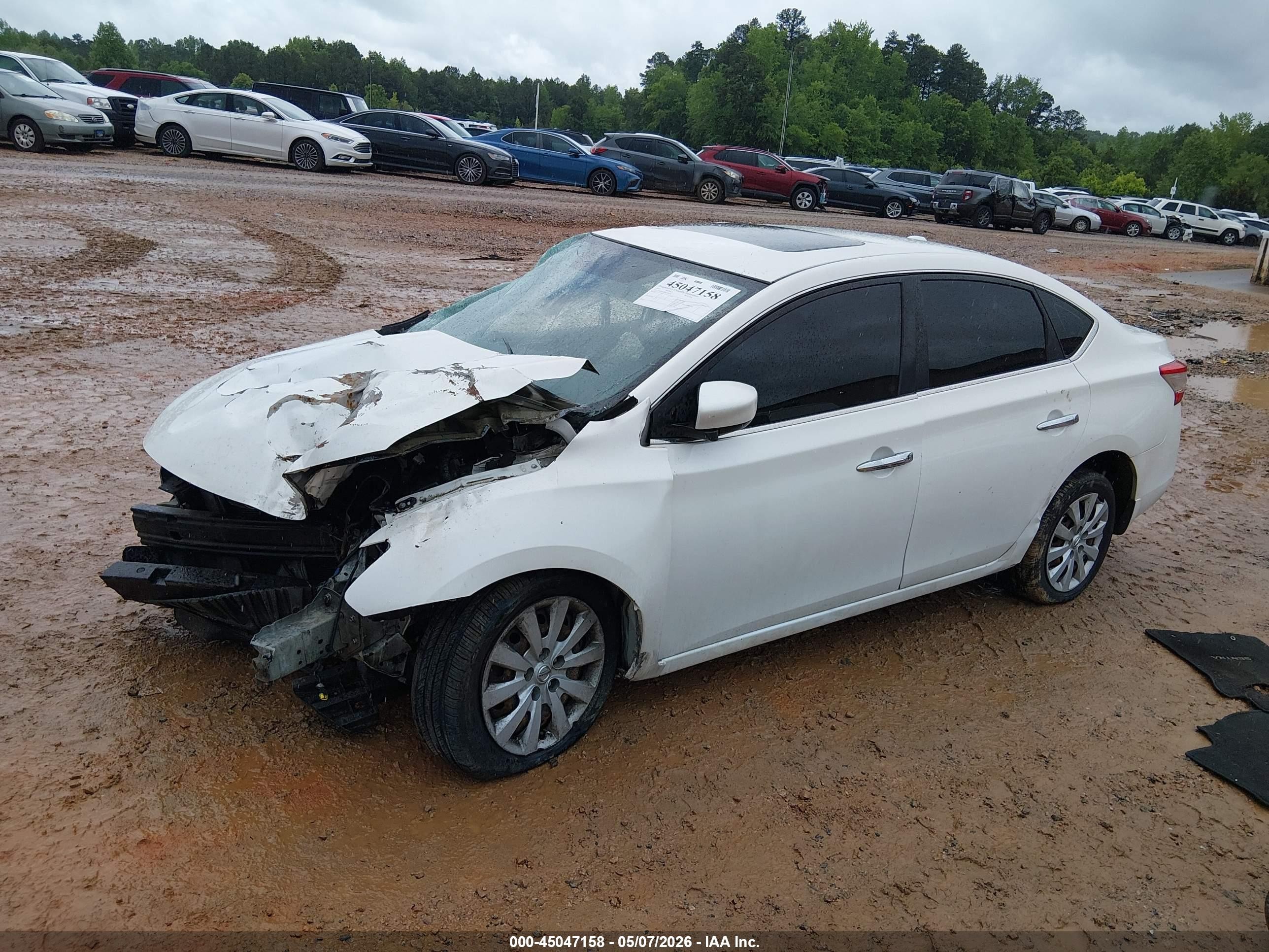 2013 Nissan Sentra Sv White vin: 3N1AB7AP6DL749772