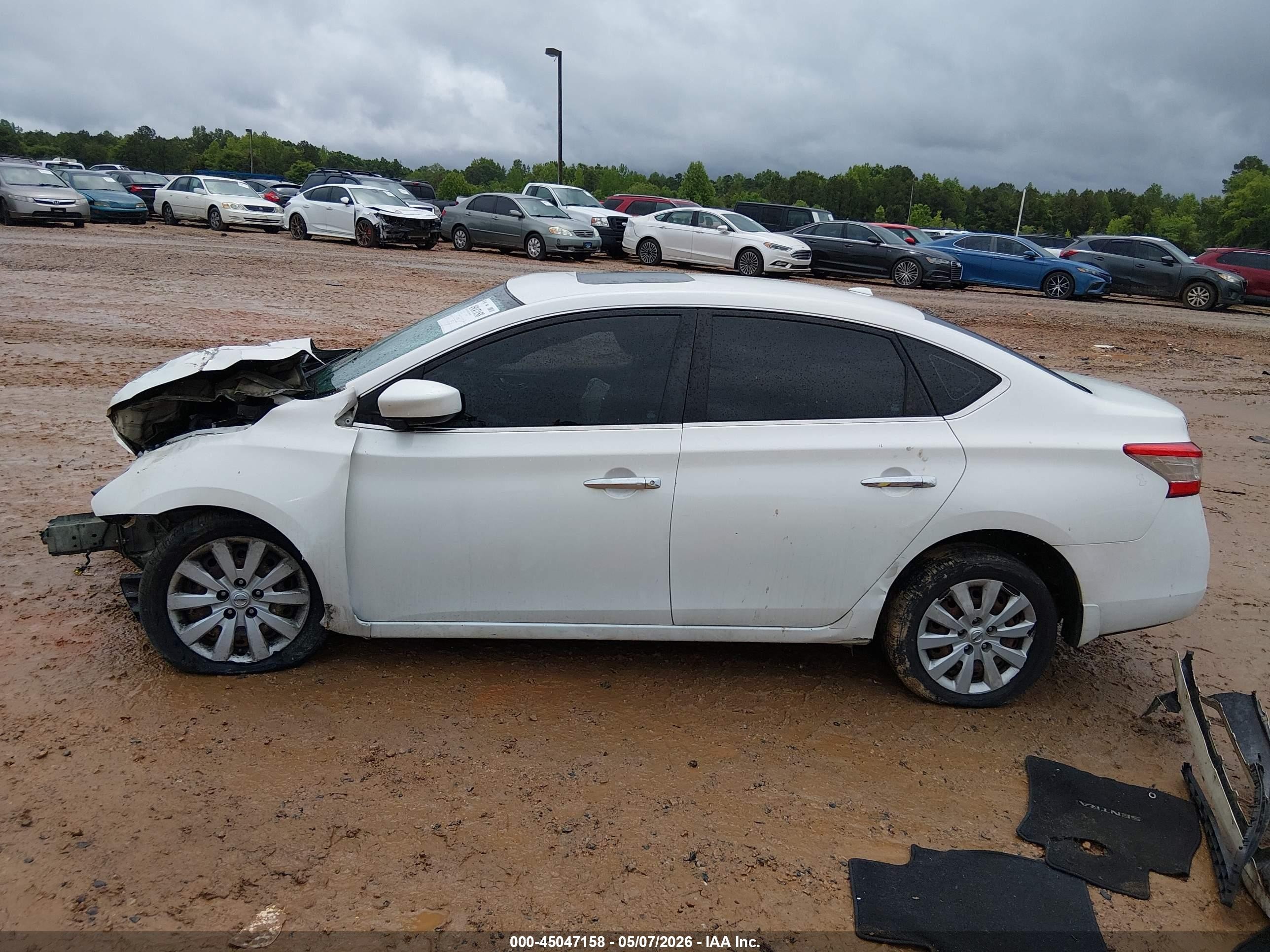 2013 Nissan Sentra Sv White vin: 3N1AB7AP6DL749772
