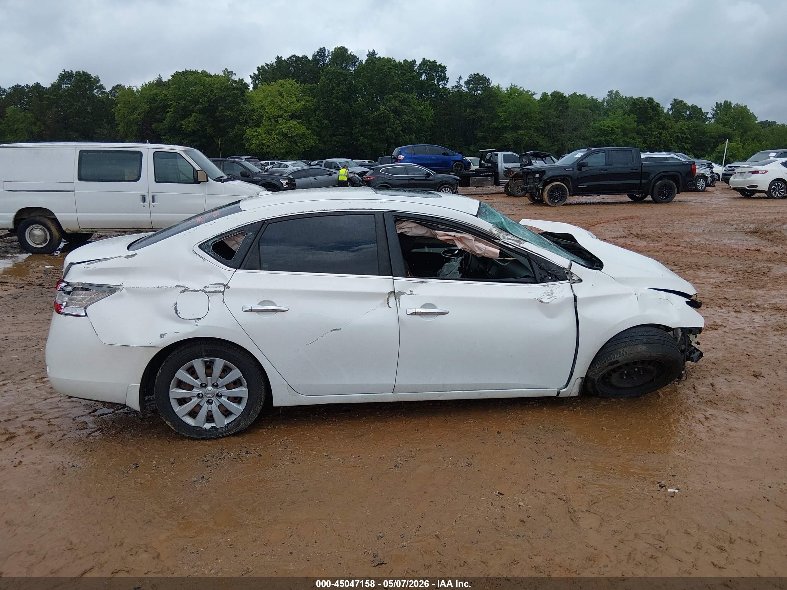 2013 Nissan Sentra Sv White vin: 3N1AB7AP6DL749772
