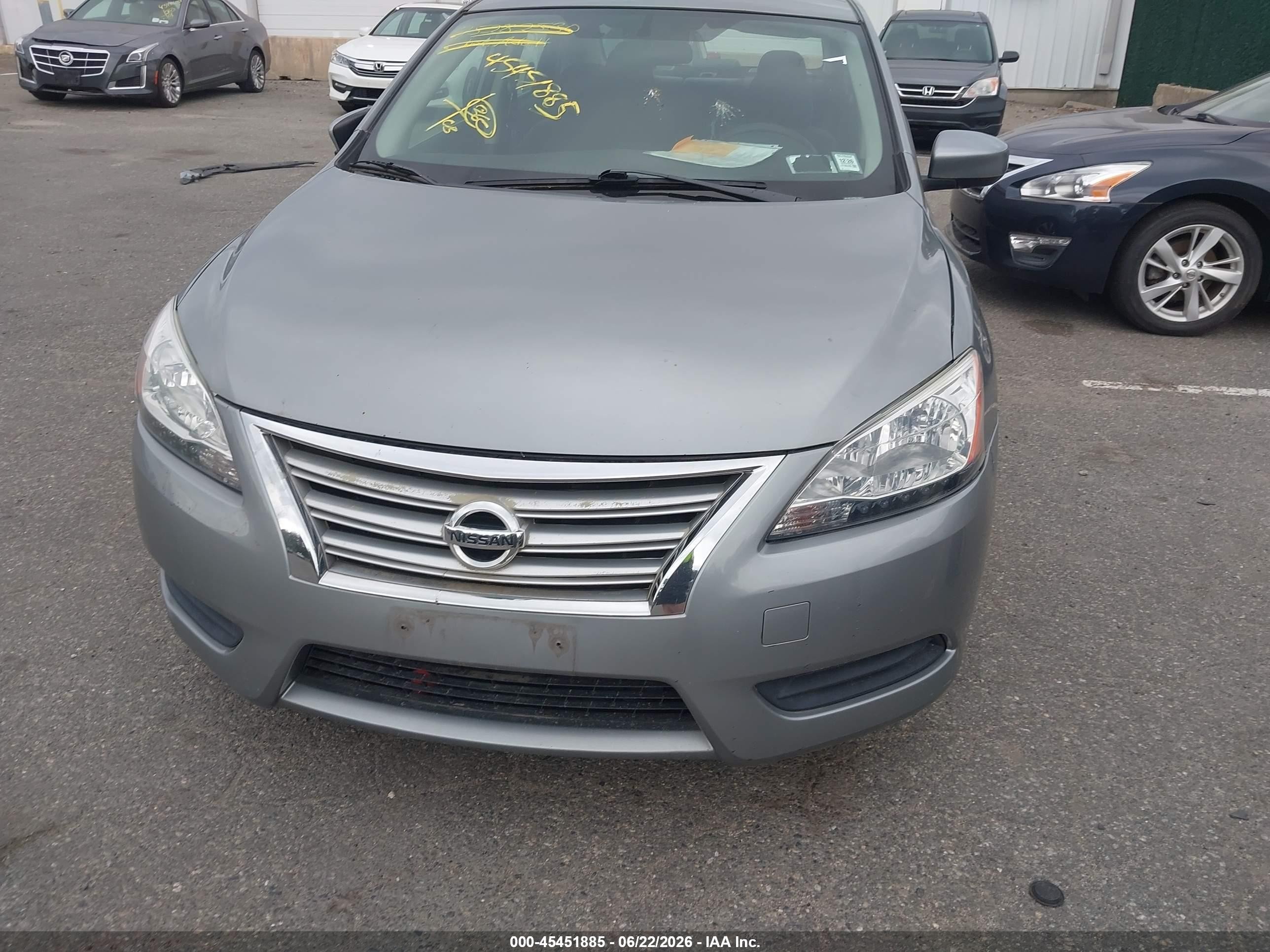2013 Nissan Sentra Sv Gray vin: 3N1AB7AP6DL756477