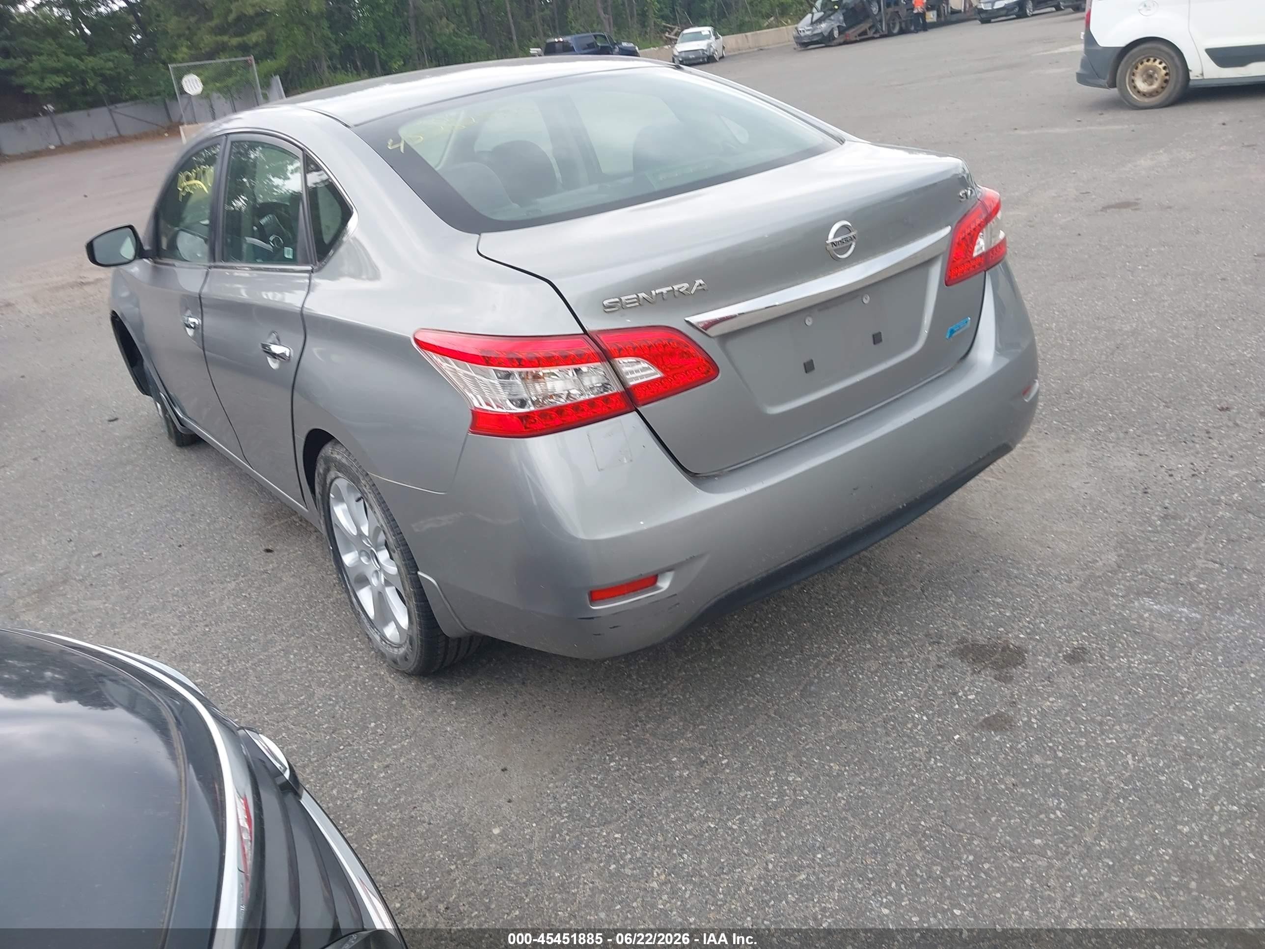 2013 Nissan Sentra Sv Gray vin: 3N1AB7AP6DL756477