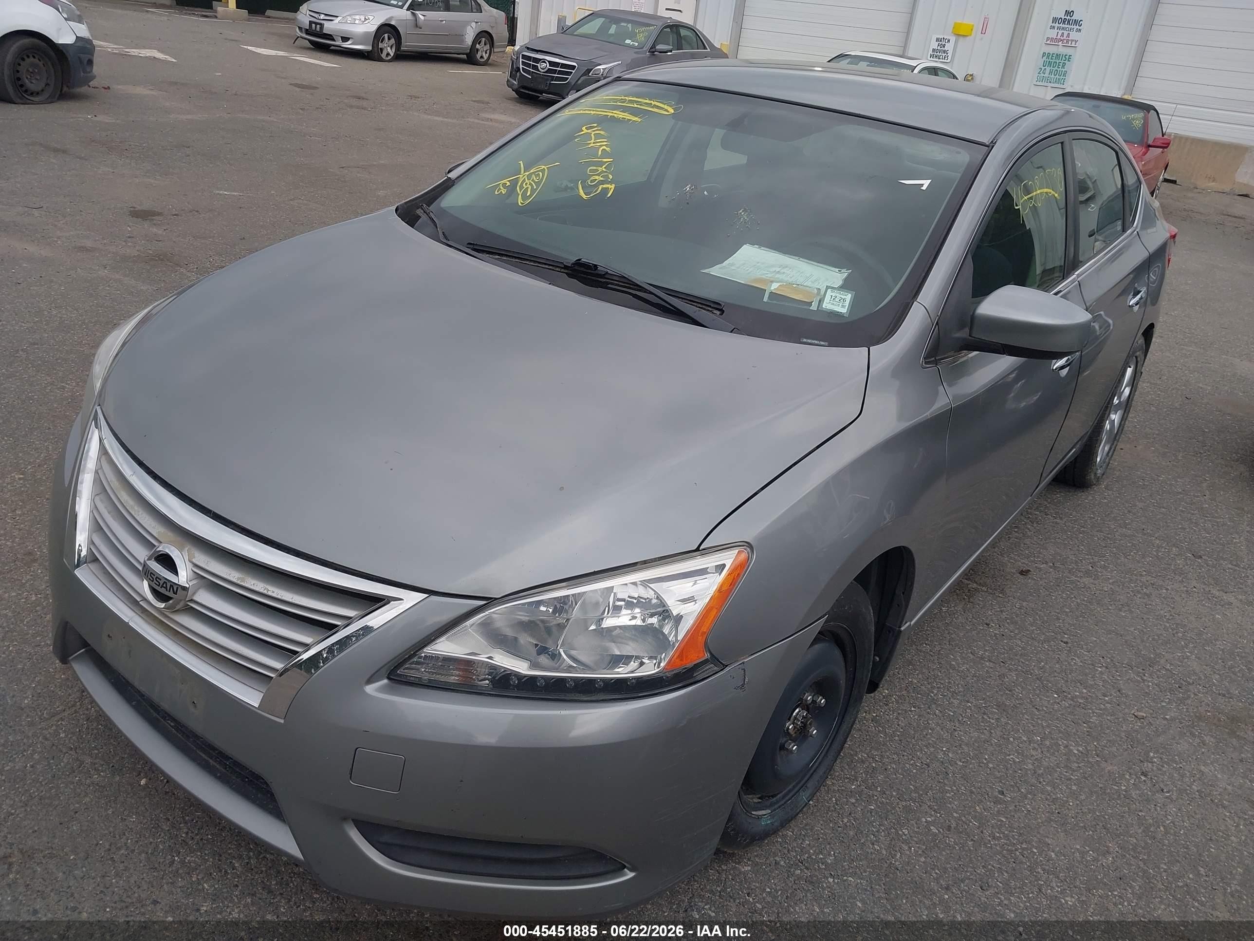 2013 Nissan Sentra Sv Gray vin: 3N1AB7AP6DL756477