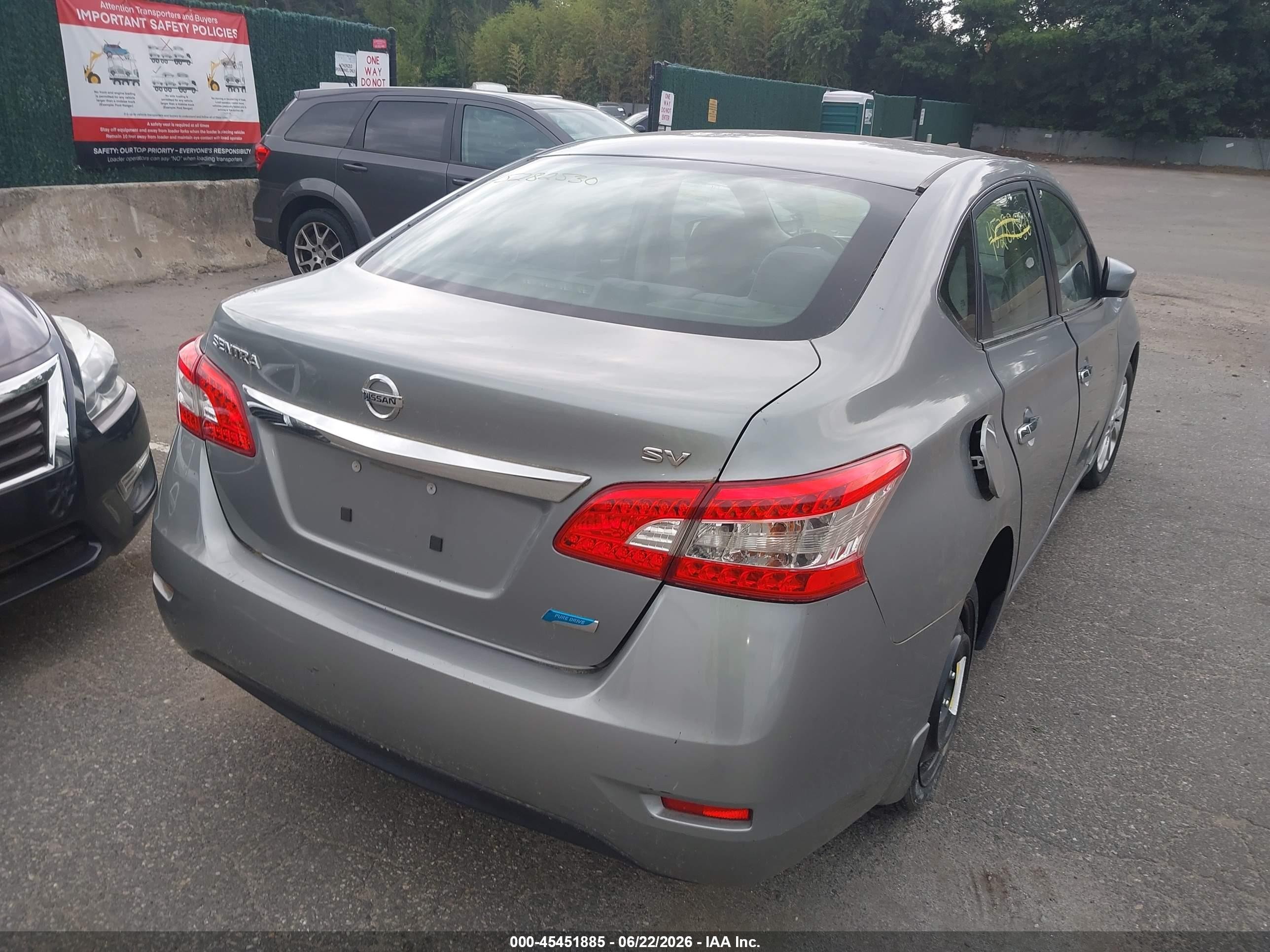2013 Nissan Sentra Sv Gray vin: 3N1AB7AP6DL756477