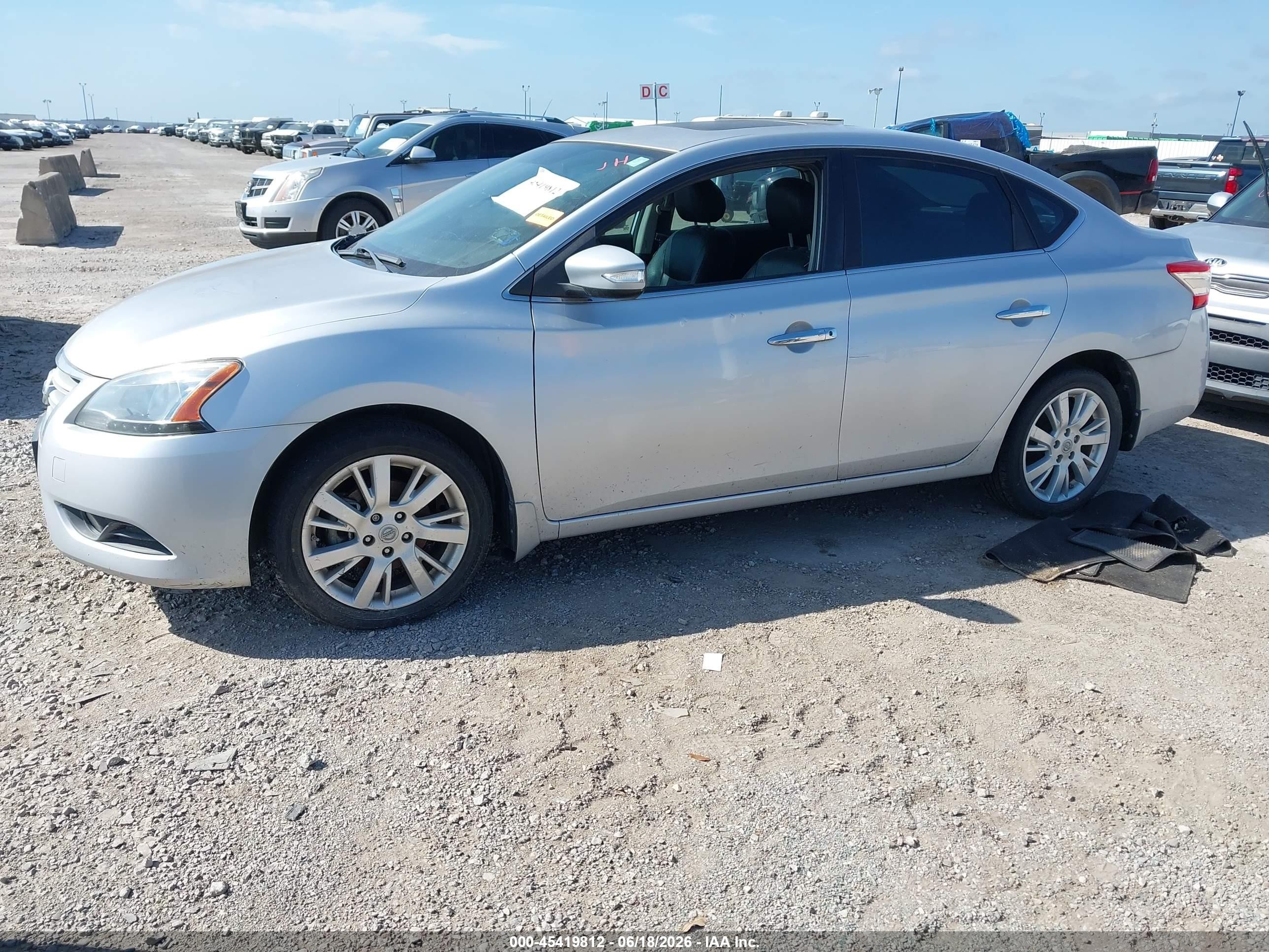 2013 Nissan Sentra Sl Silver vin: 3N1AB7AP6DL763350