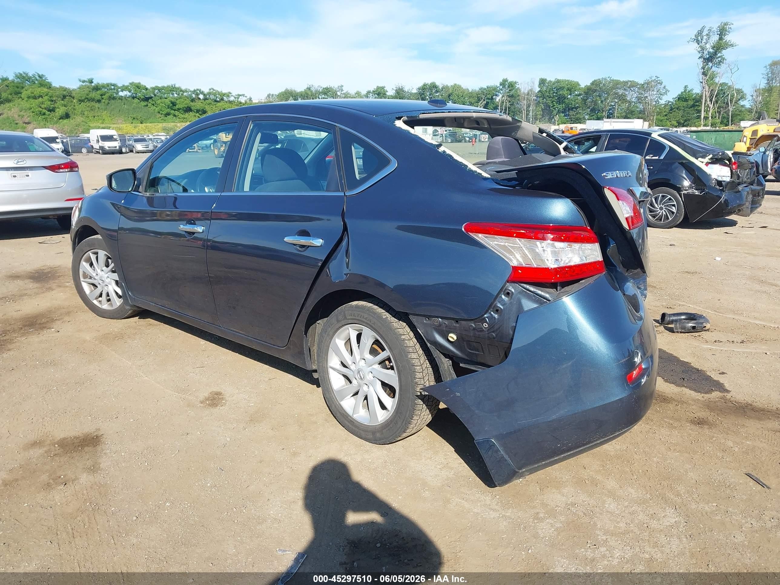2013 Nissan Sentra Sv Dark Blue vin: 3N1AB7AP6DL768077