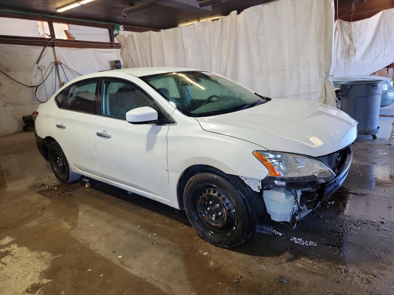 2013 Nissan Sentra S Белый vin: 3N1AB7AP6DL772386