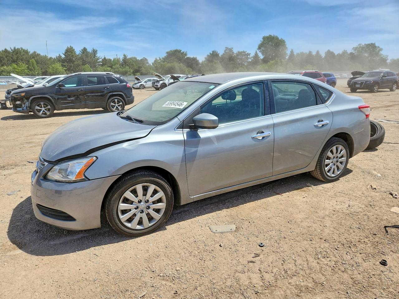 2013 Nissan Sentra S Gray vin: 3N1AB7AP6DL777989