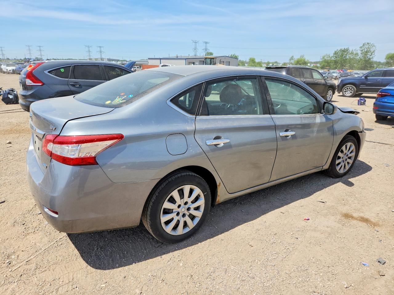 2013 Nissan Sentra S Gray vin: 3N1AB7AP6DL777989