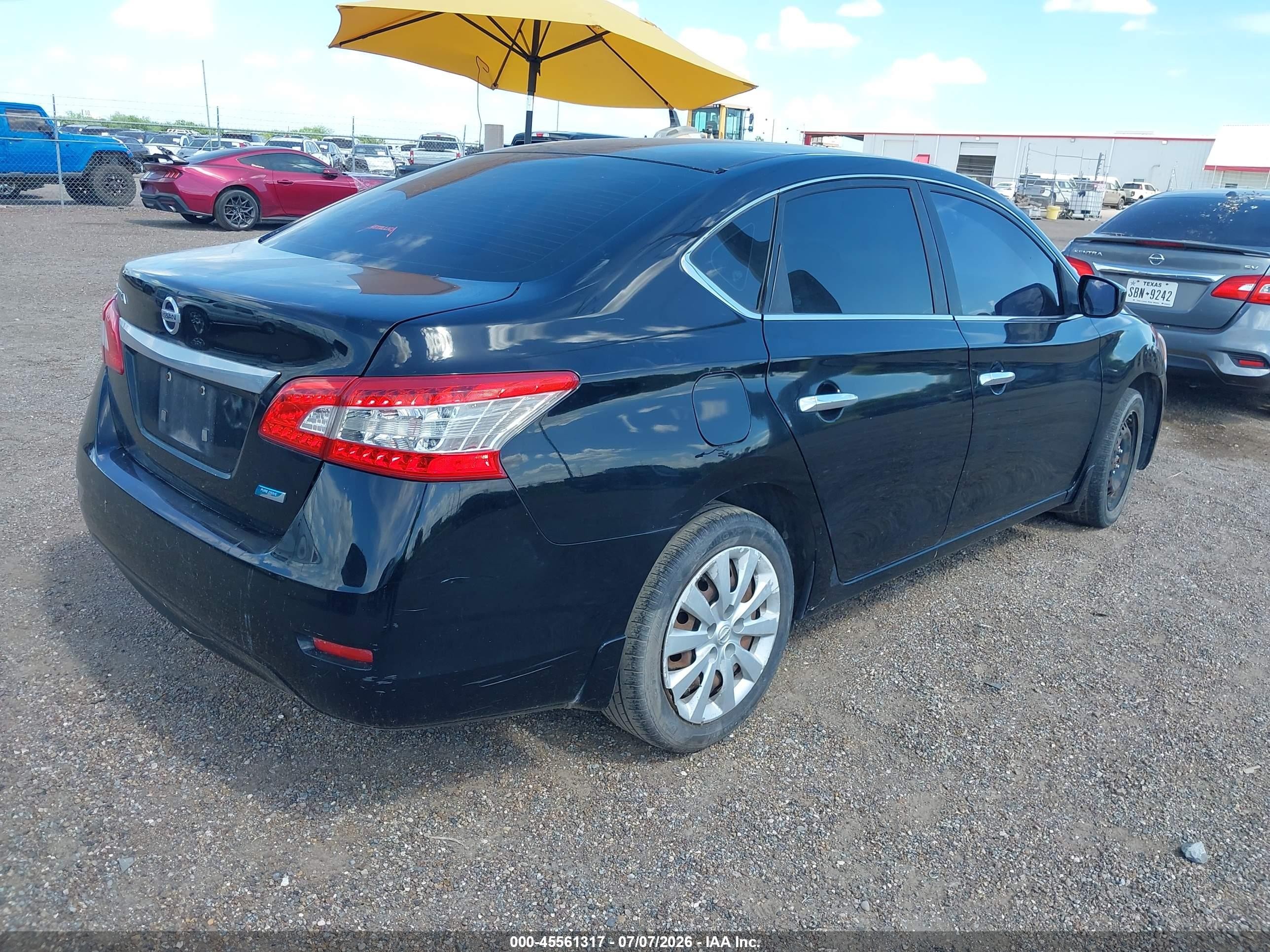2013 Nissan Sentra S Black vin: 3N1AB7AP6DL796171