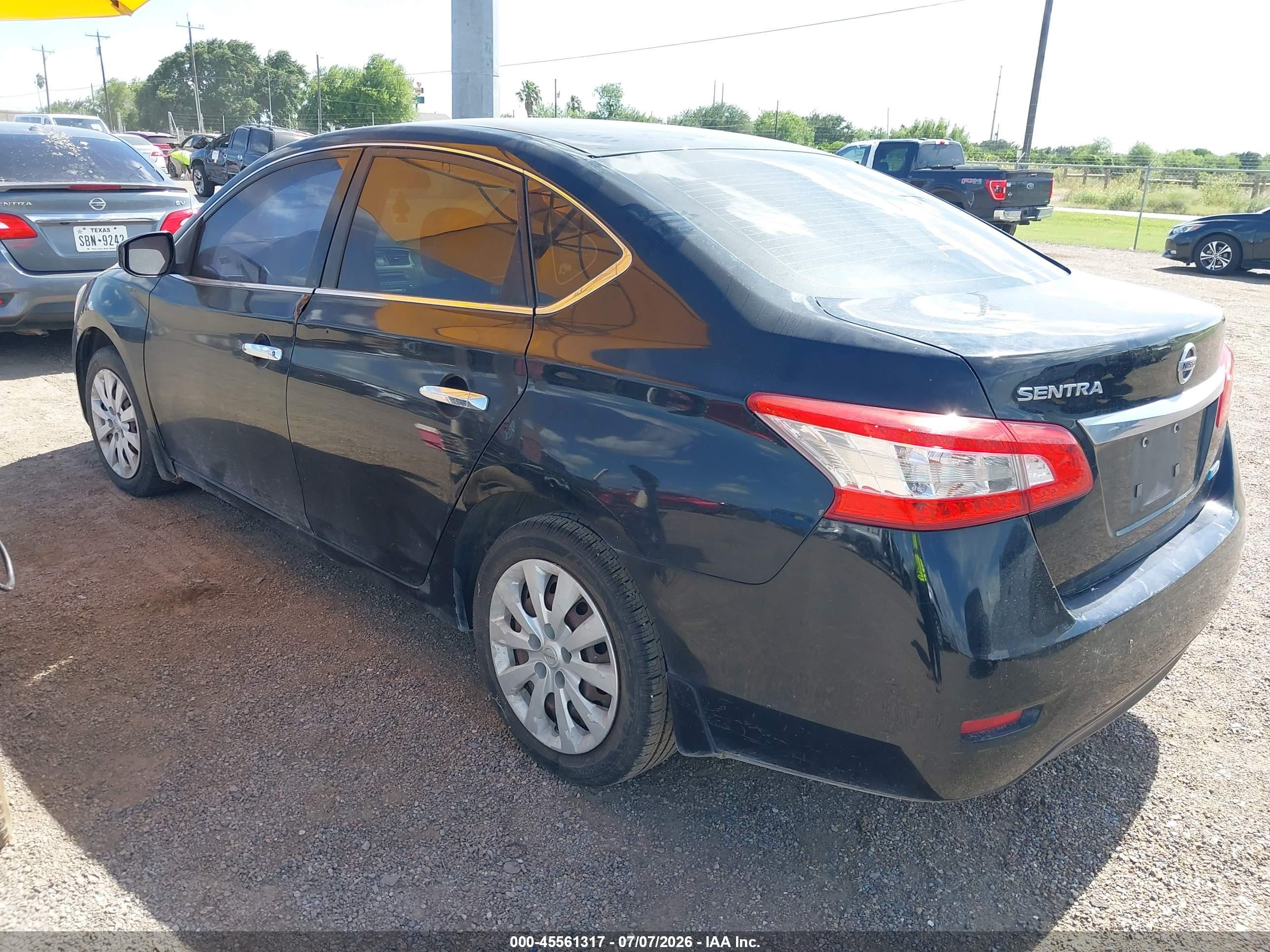 2013 Nissan Sentra S Black vin: 3N1AB7AP6DL796171