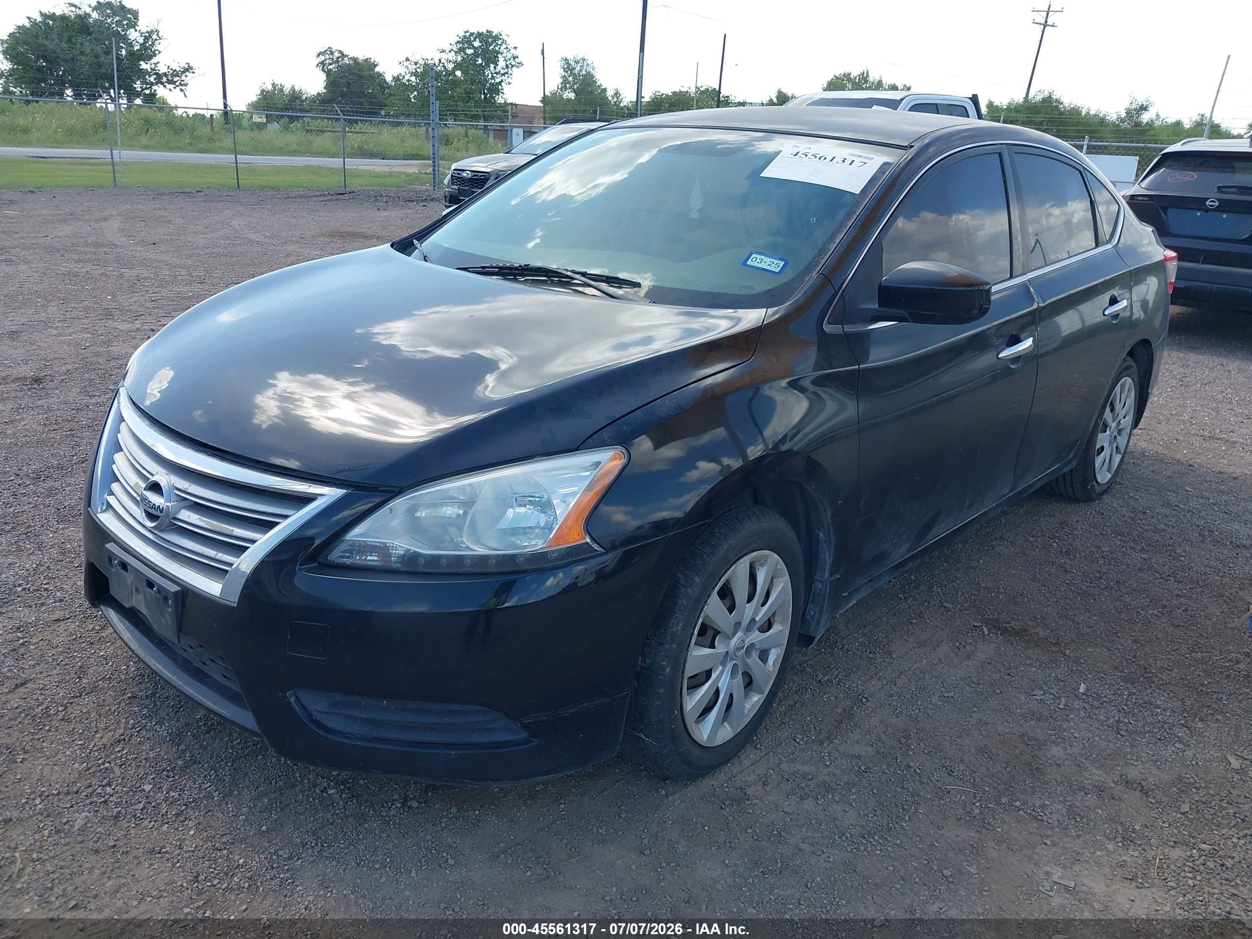 2013 Nissan Sentra S Black vin: 3N1AB7AP6DL796171