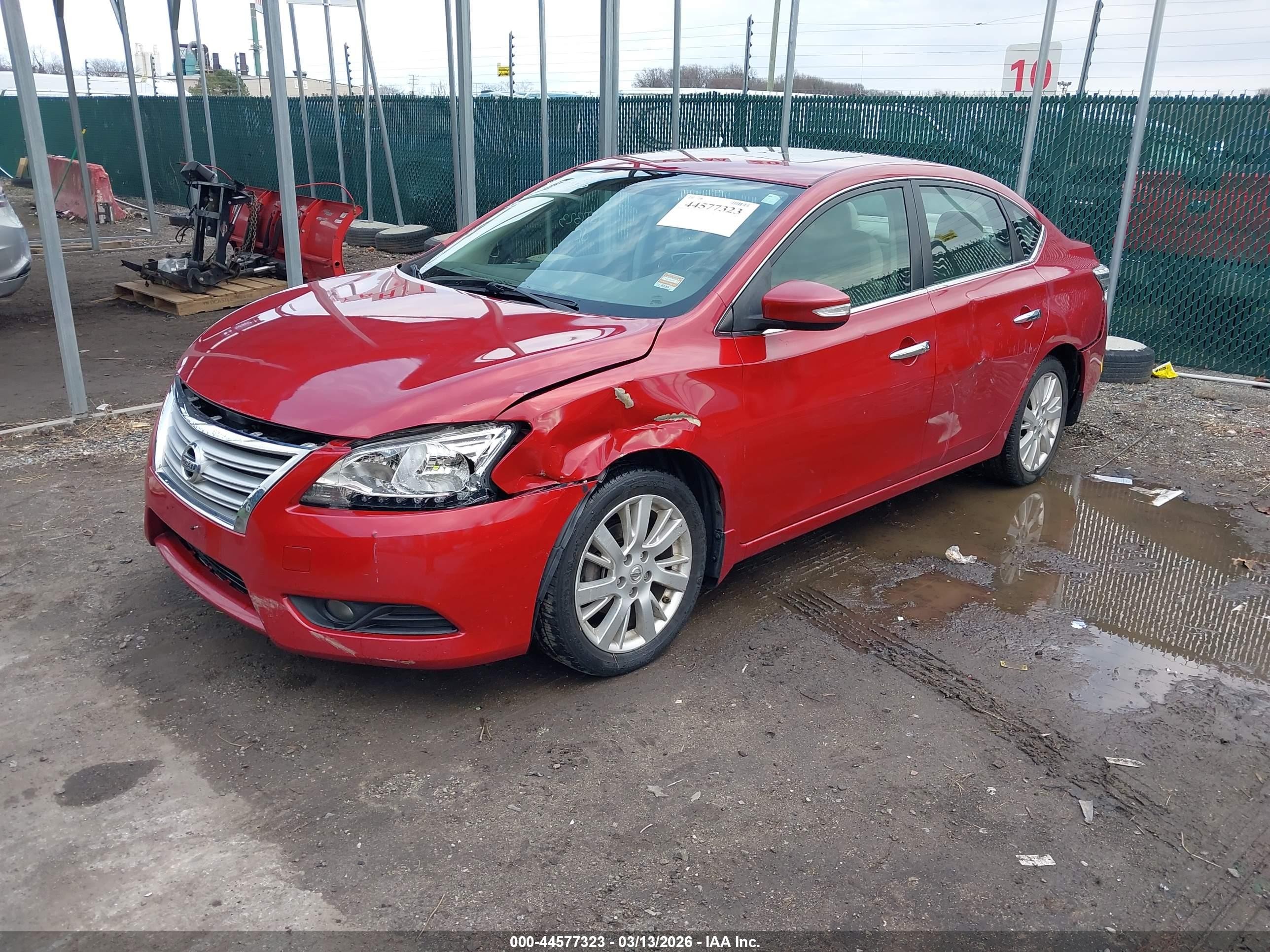 2014 Nissan Sentra Sl Red vin: 3N1AB7AP6EL610016
