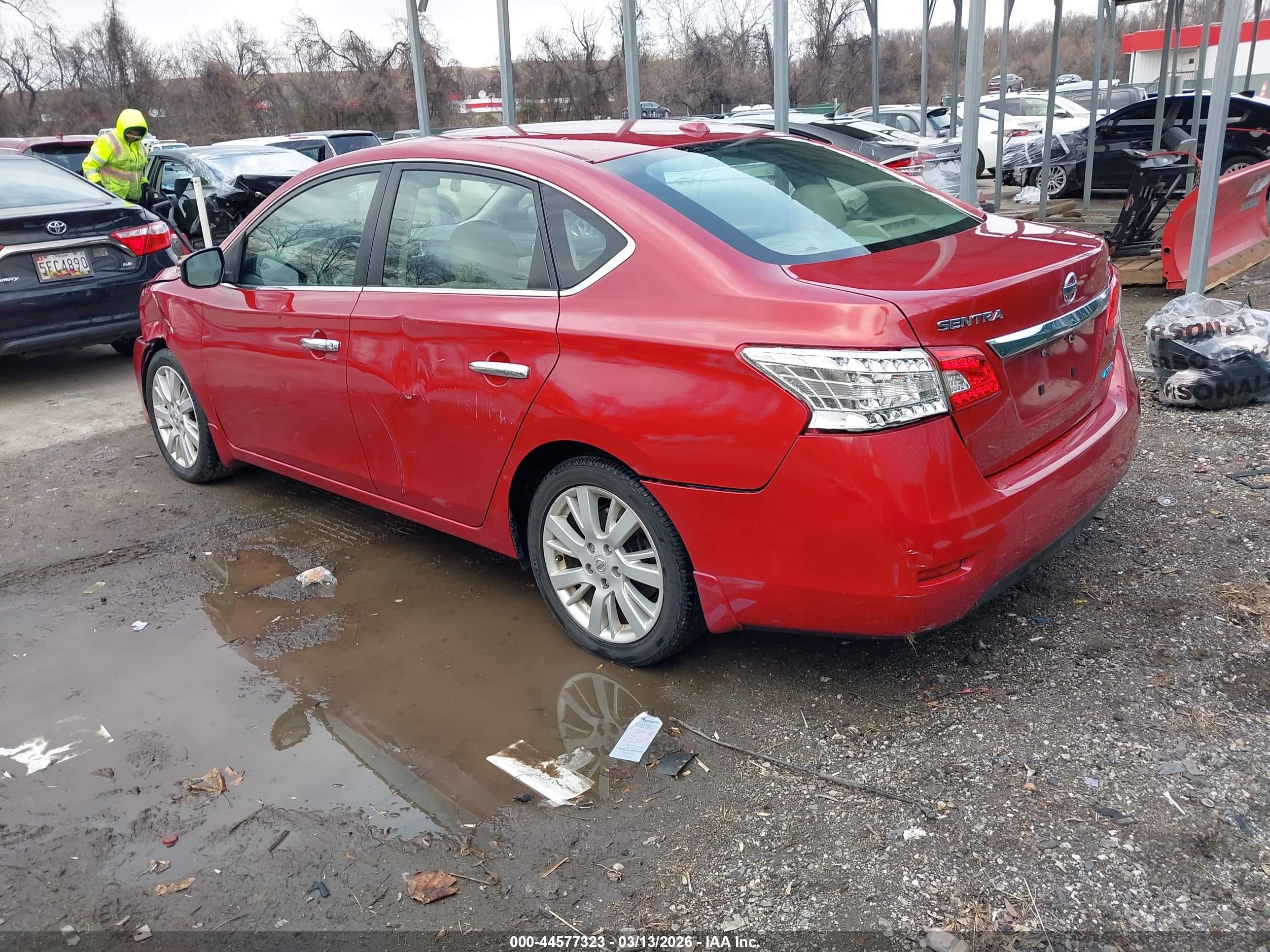 2014 Nissan Sentra Sl Red vin: 3N1AB7AP6EL610016