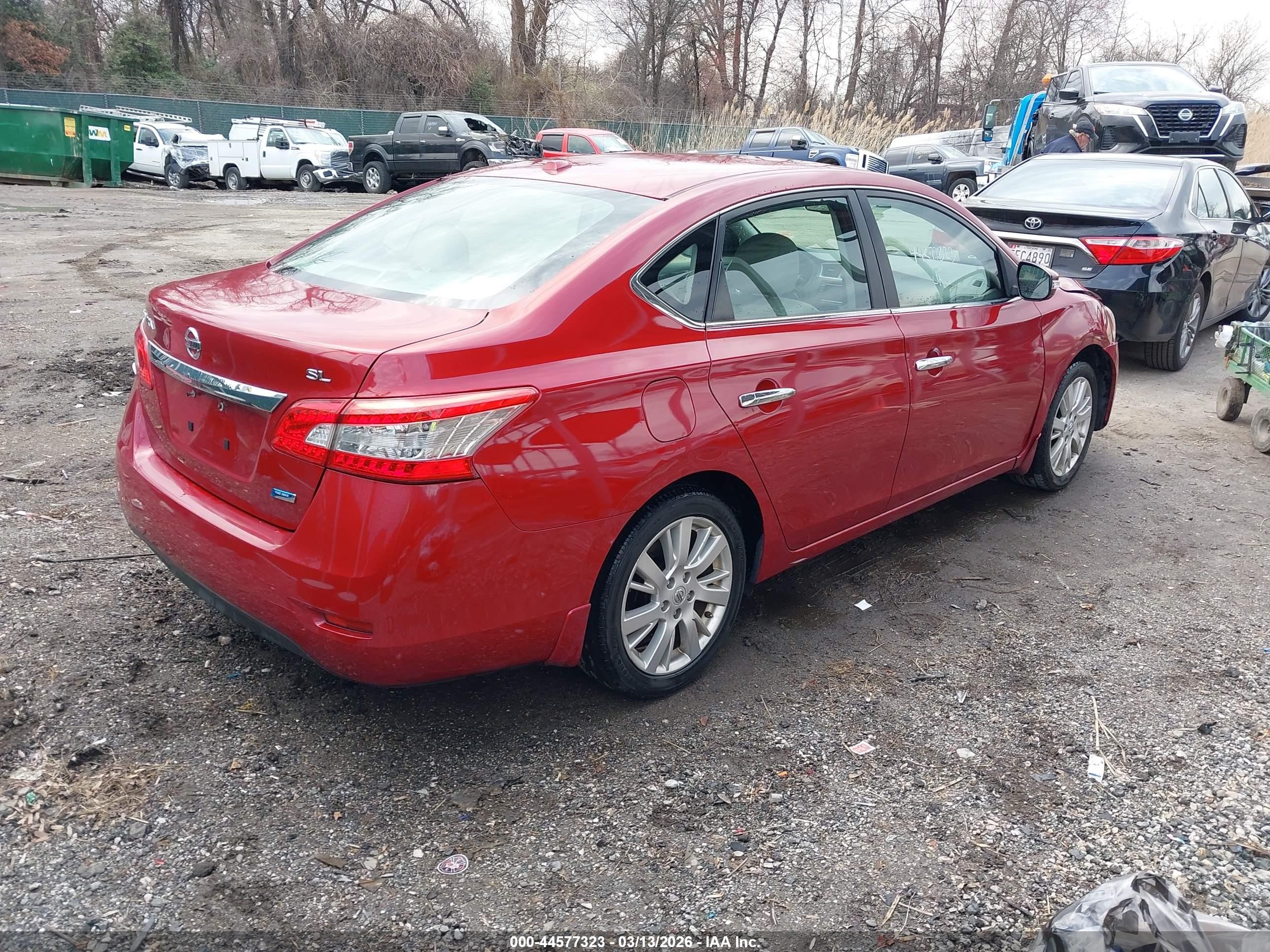 2014 Nissan Sentra Sl Red vin: 3N1AB7AP6EL610016