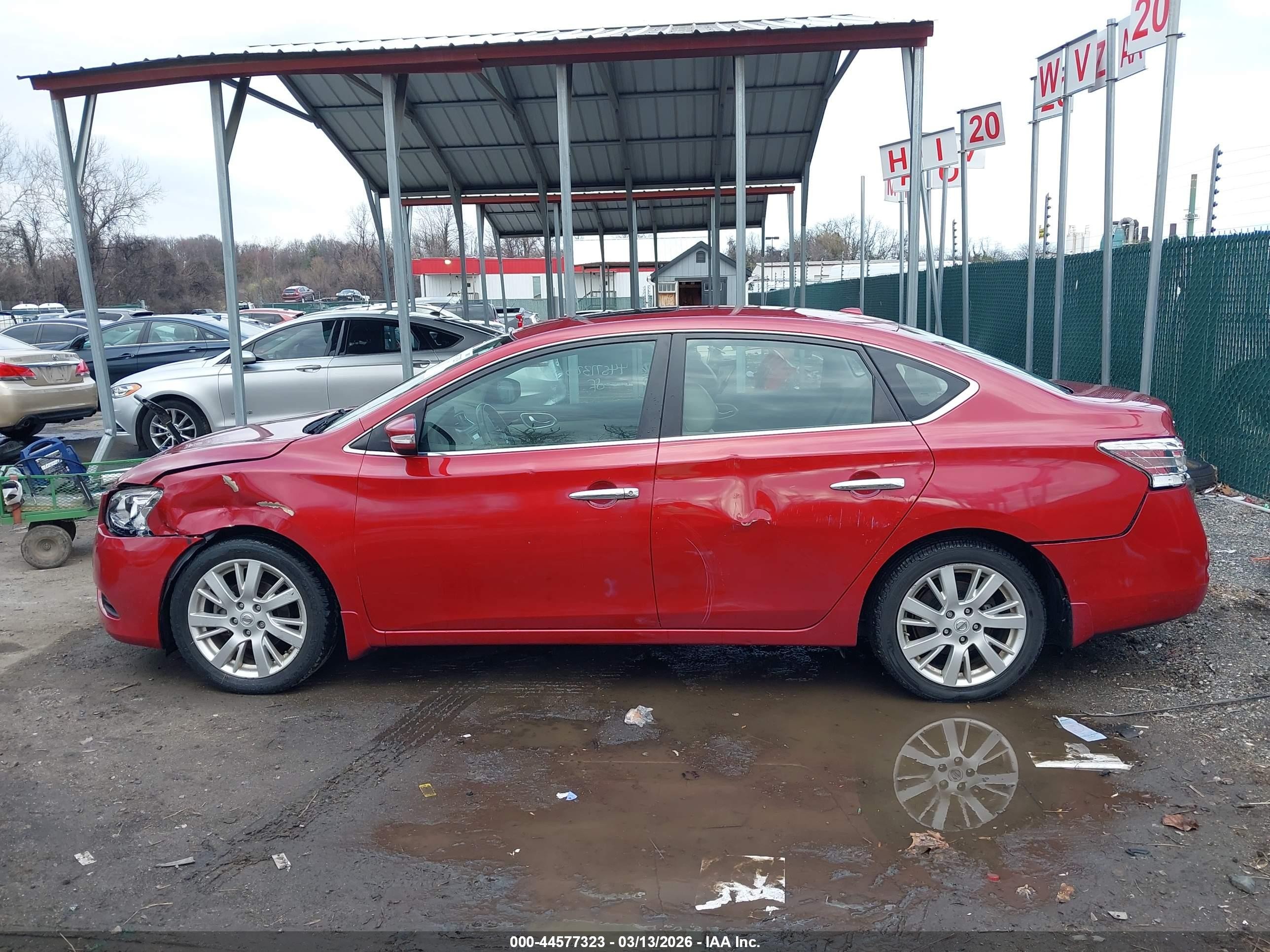 2014 Nissan Sentra Sl Red vin: 3N1AB7AP6EL610016