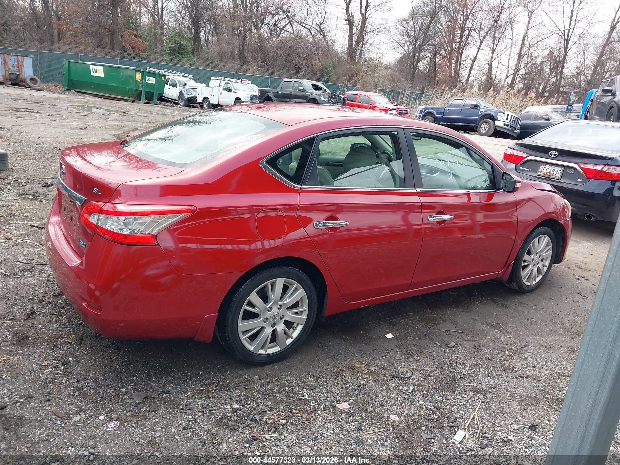 2014 Nissan Sentra Sl Red vin: 3N1AB7AP6EL610016