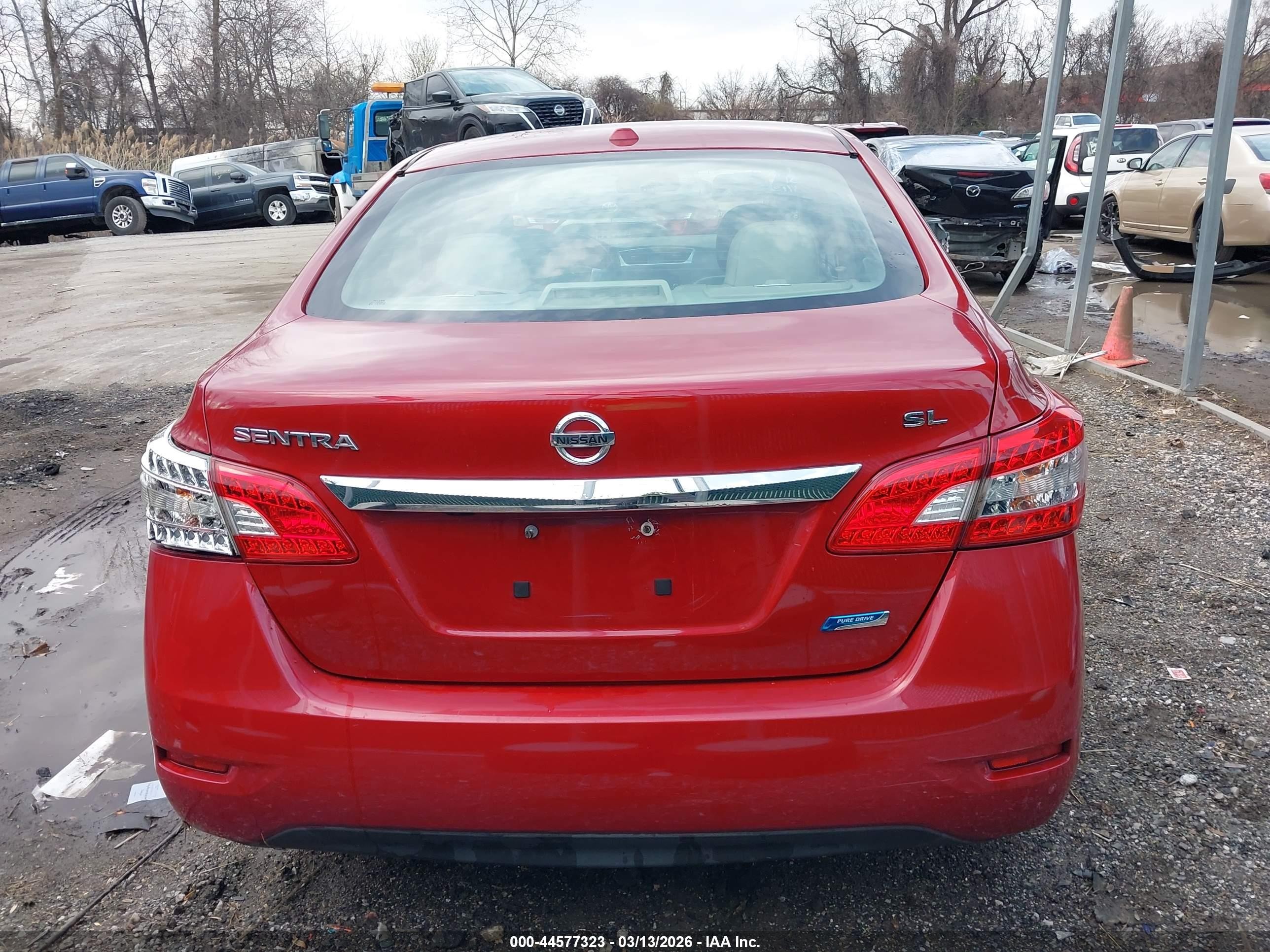 2014 Nissan Sentra Sl Red vin: 3N1AB7AP6EL610016