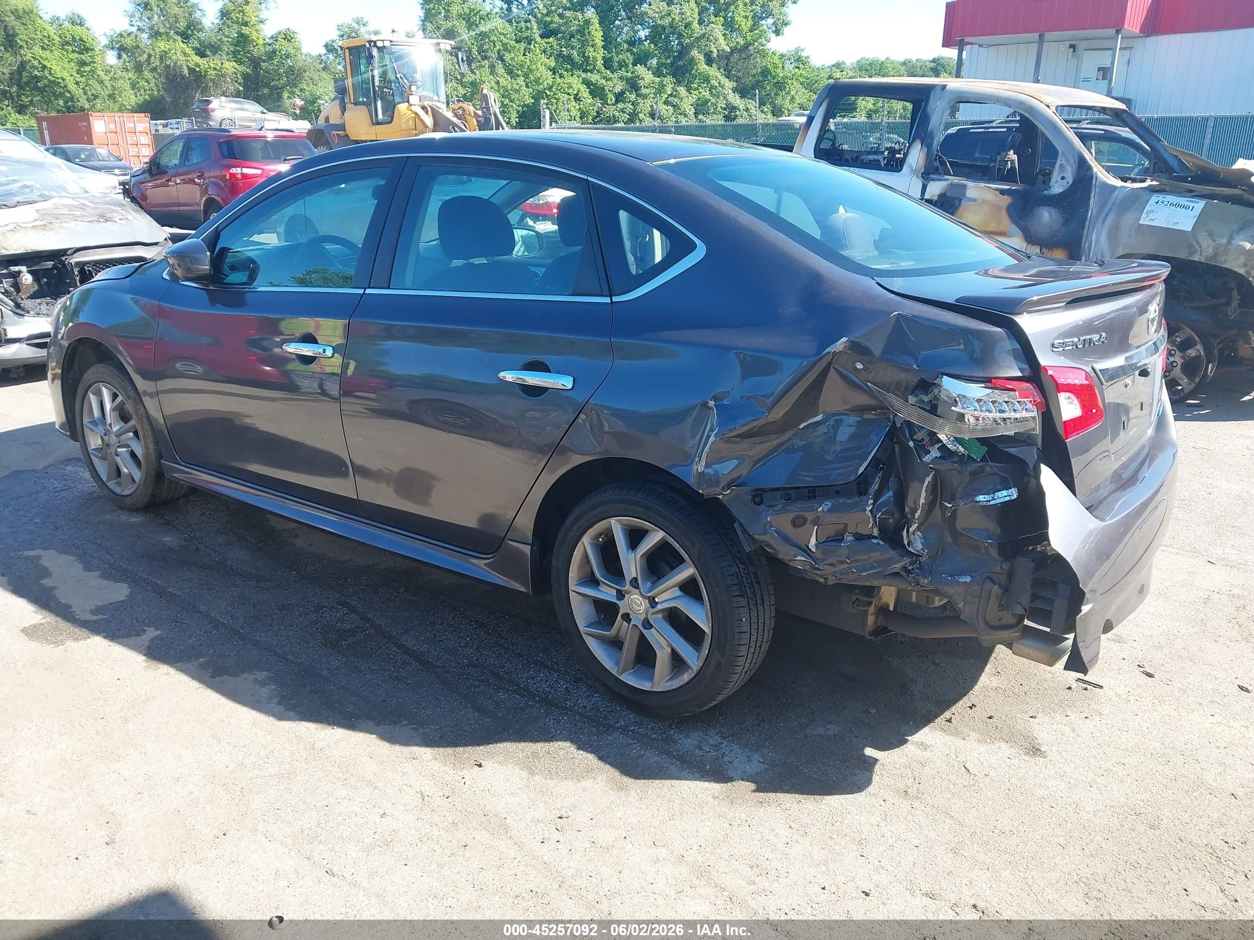 2014 Nissan Sentra Sr Gray vin: 3N1AB7AP6EL613689