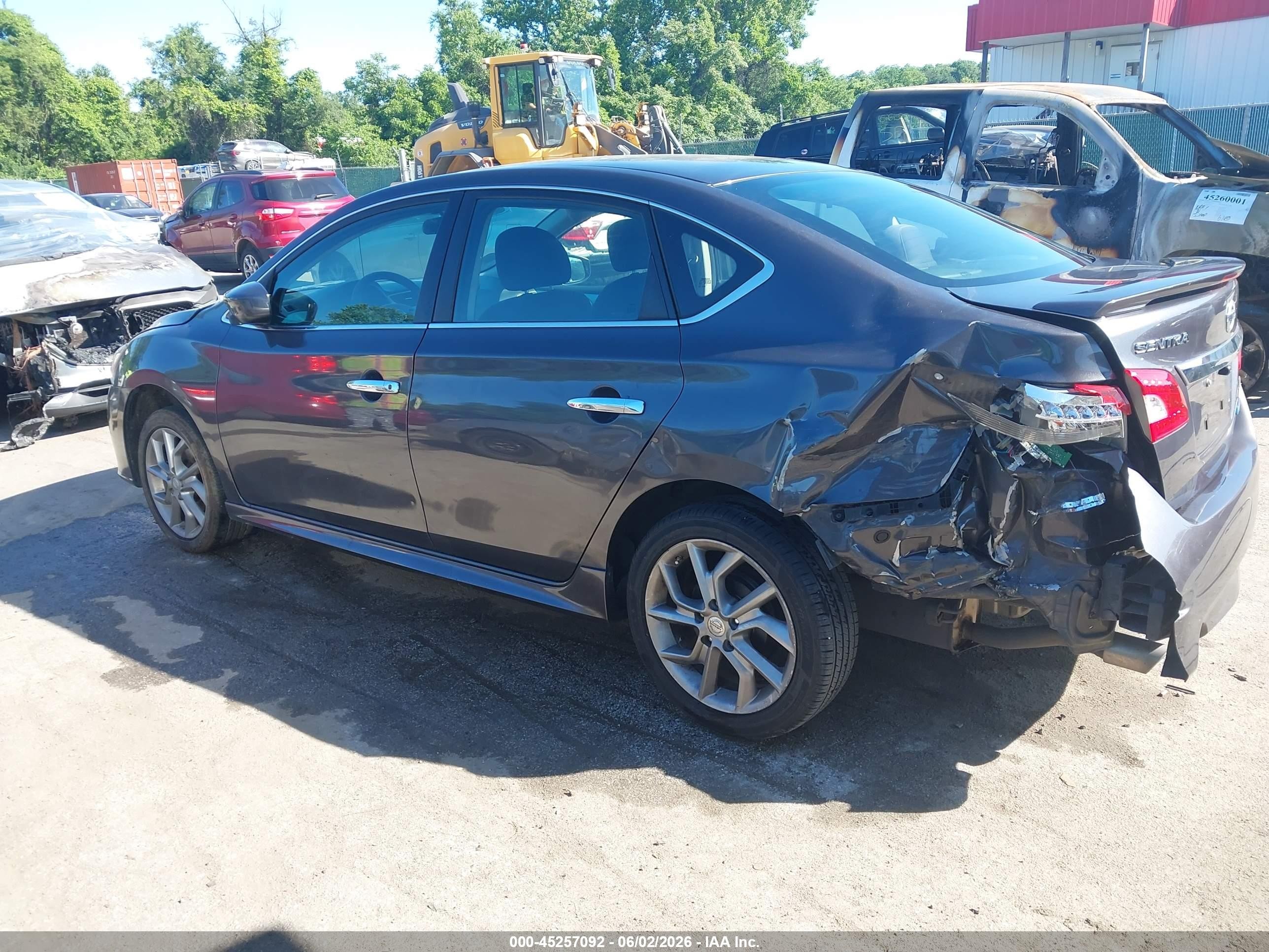2014 Nissan Sentra Sr Gray vin: 3N1AB7AP6EL613689