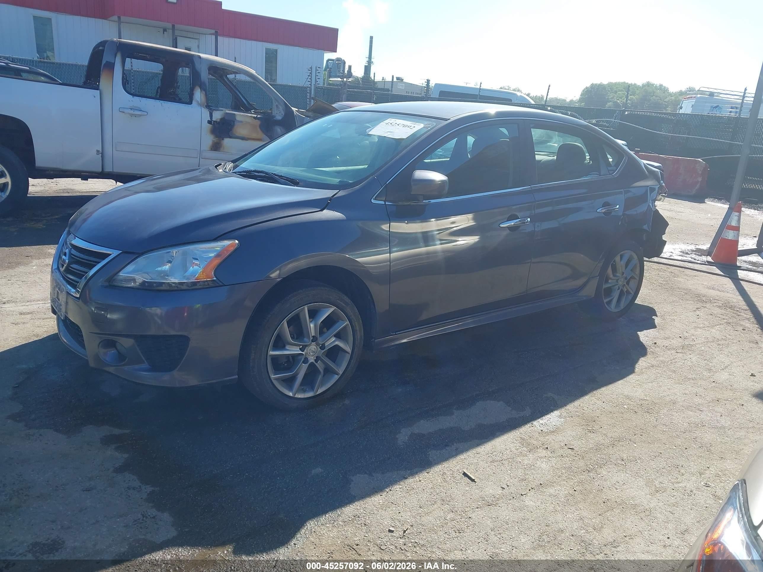 2014 Nissan Sentra Sr Gray vin: 3N1AB7AP6EL613689