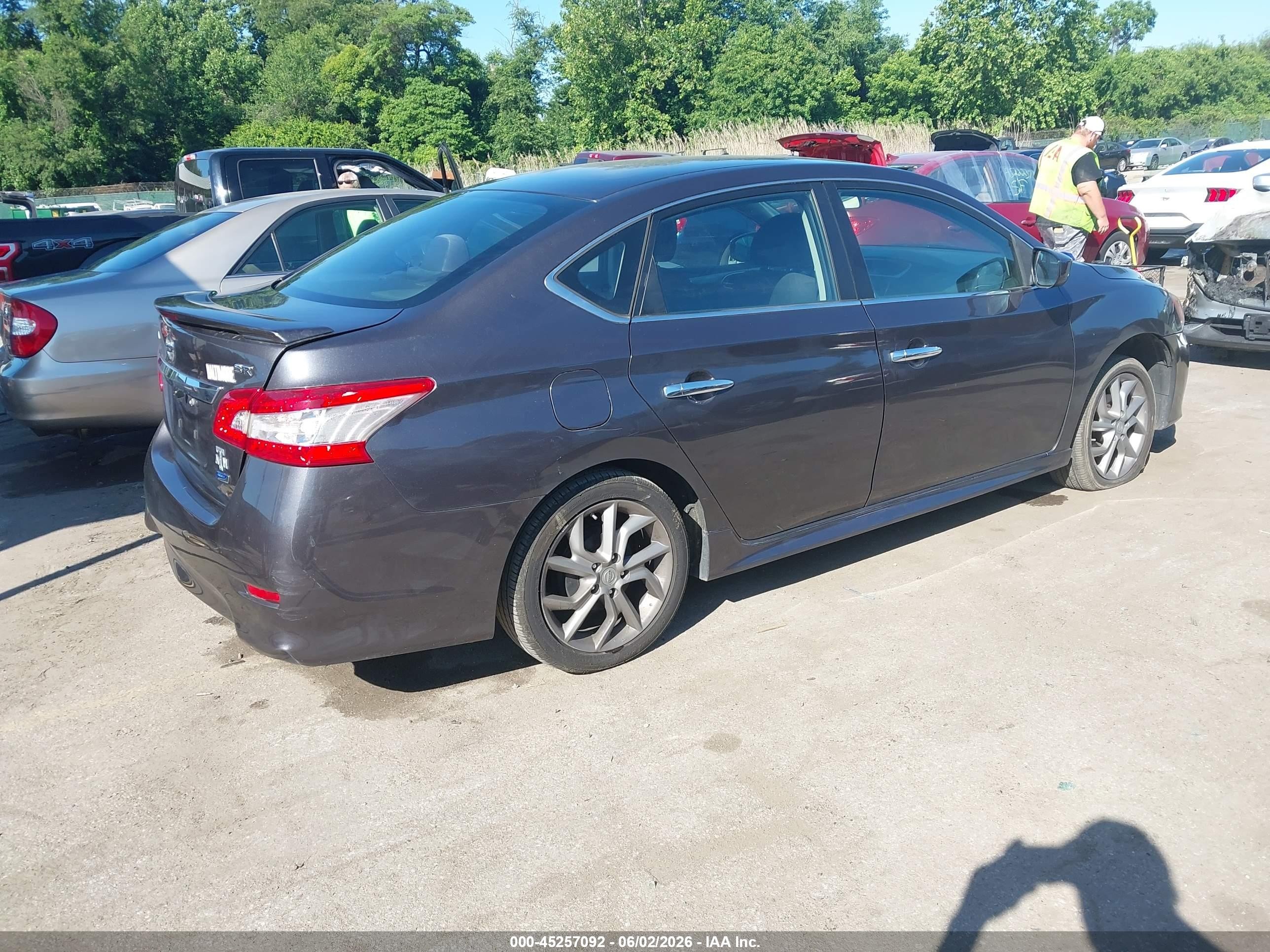 2014 Nissan Sentra Sr Gray vin: 3N1AB7AP6EL613689