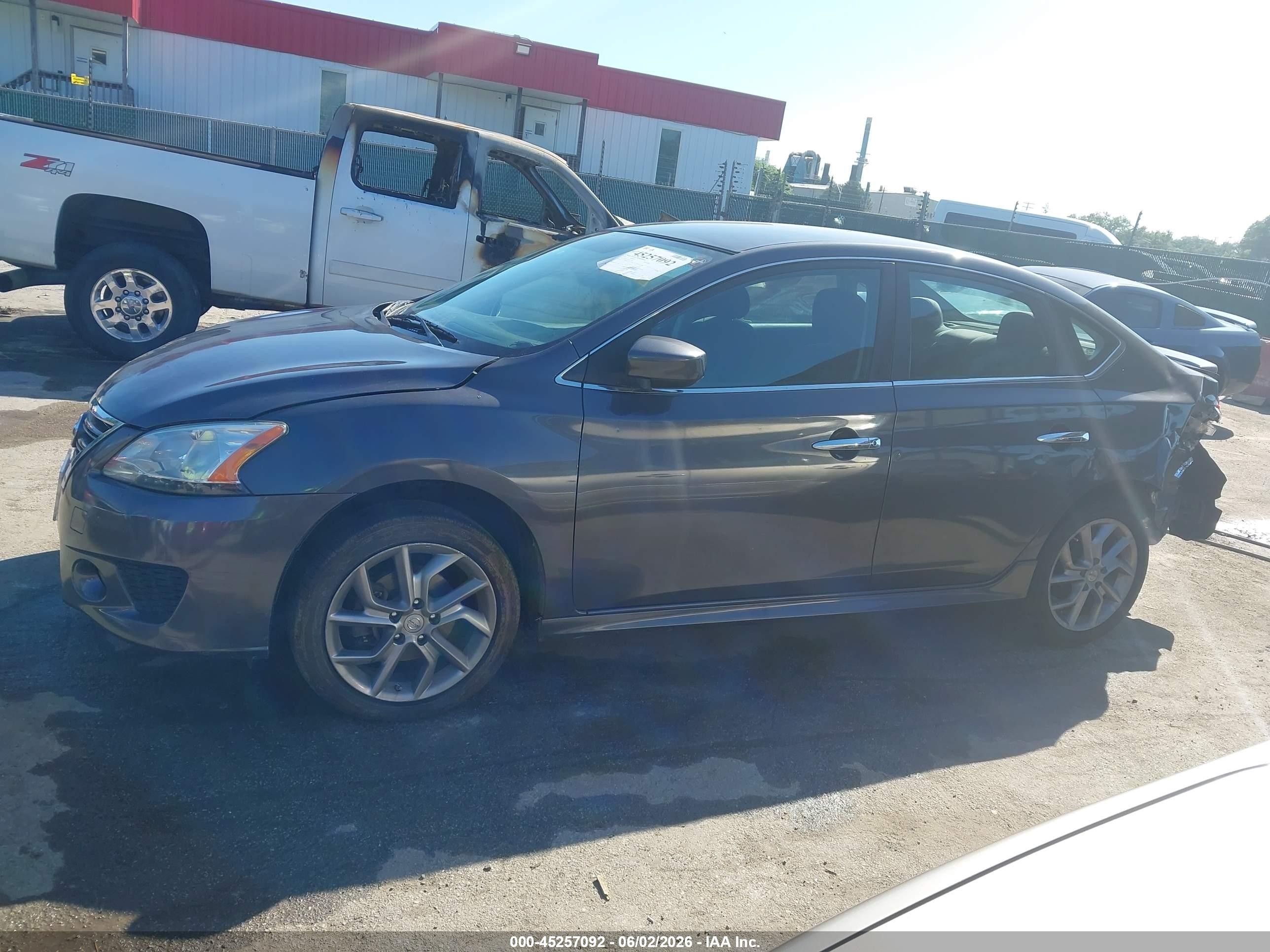 2014 Nissan Sentra Sr Gray vin: 3N1AB7AP6EL613689
