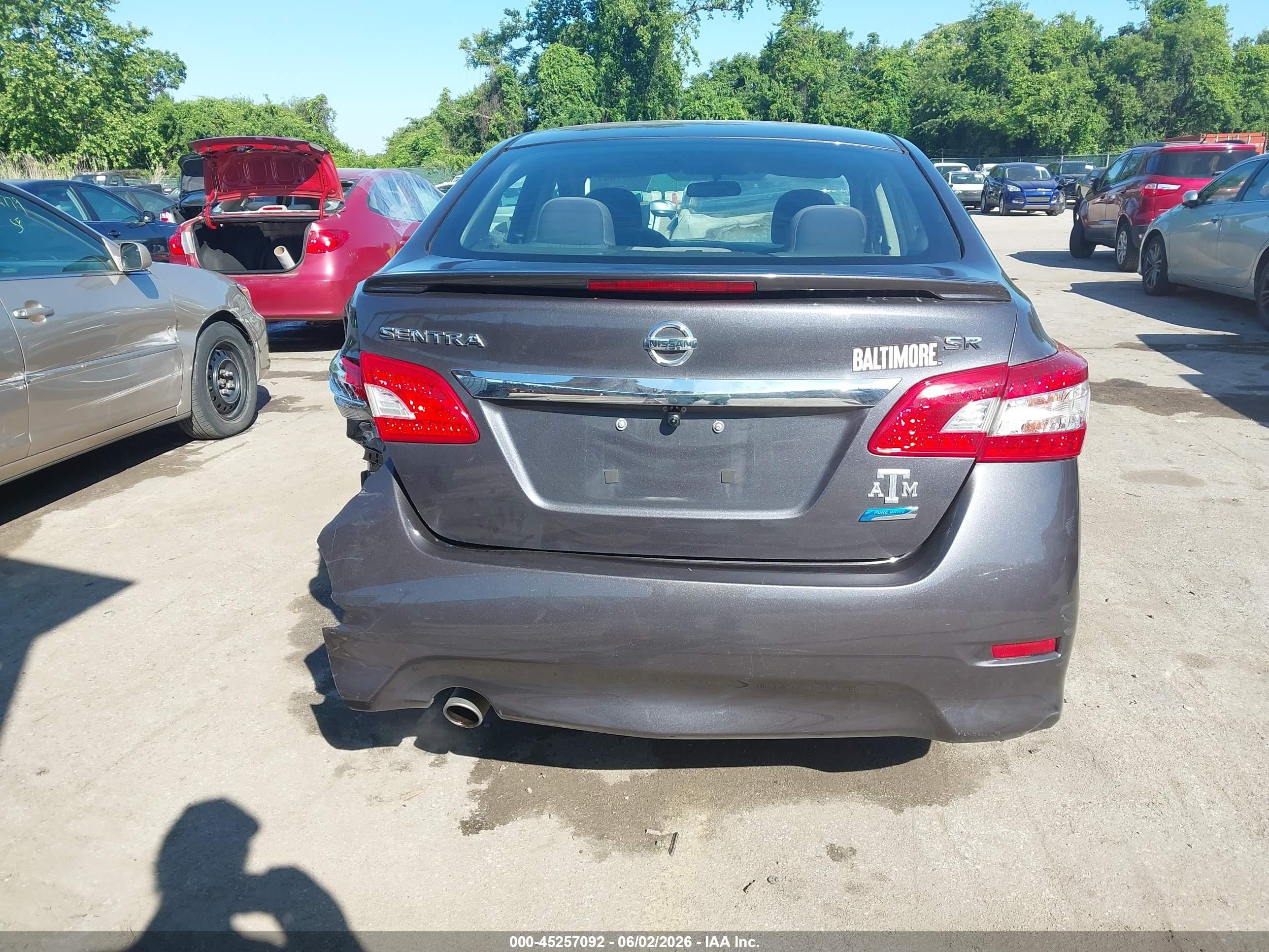 2014 Nissan Sentra Sr Gray vin: 3N1AB7AP6EL613689