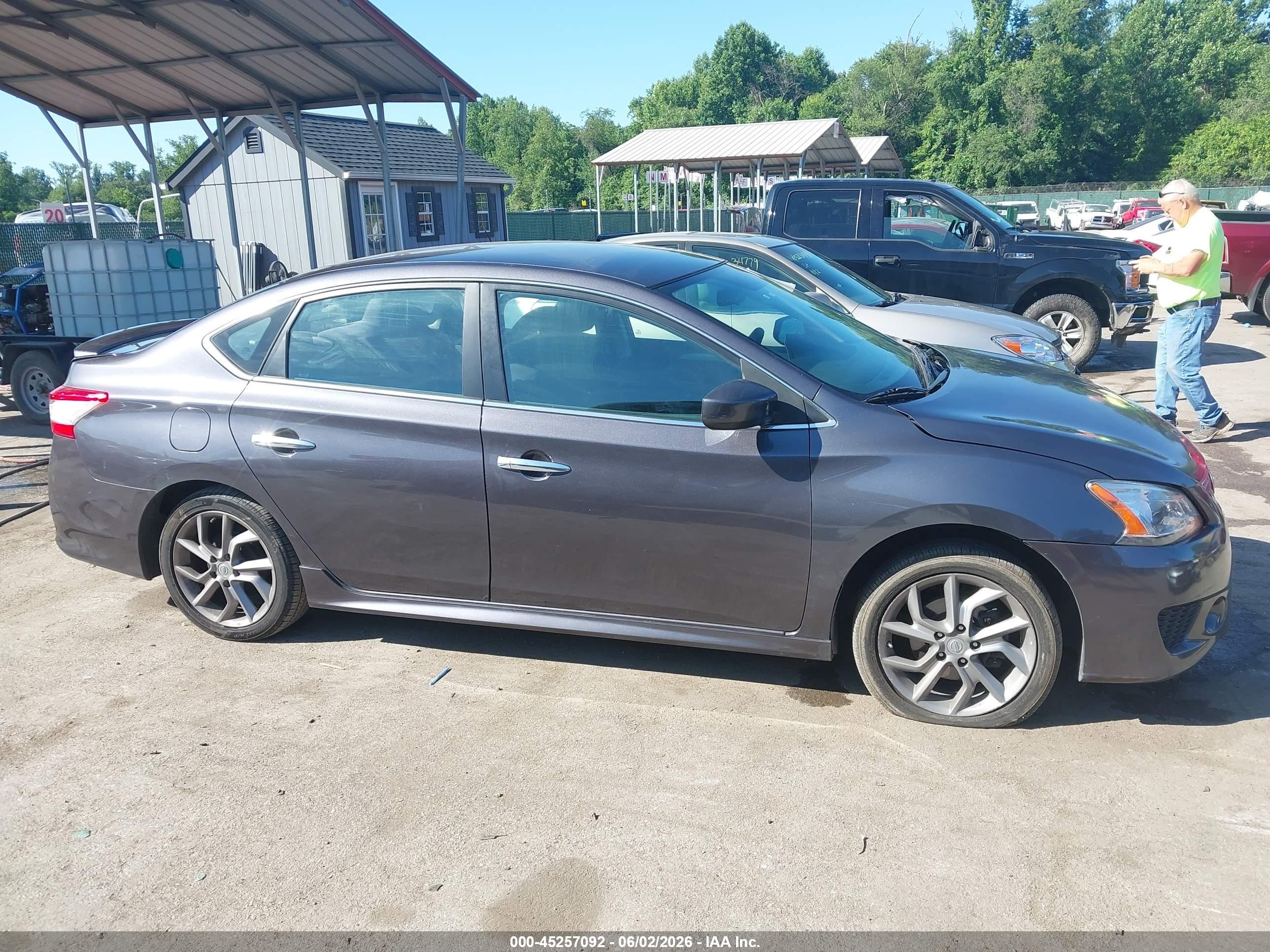 2014 Nissan Sentra Sr Gray vin: 3N1AB7AP6EL613689