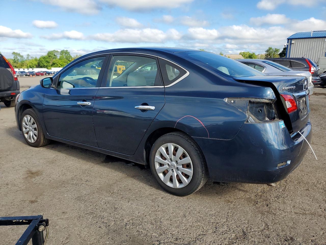 2014 Nissan Sentra Sv Синий vin: 3N1AB7AP6EL621680