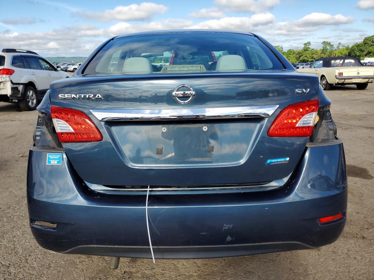 2014 Nissan Sentra Sv Синий vin: 3N1AB7AP6EL621680