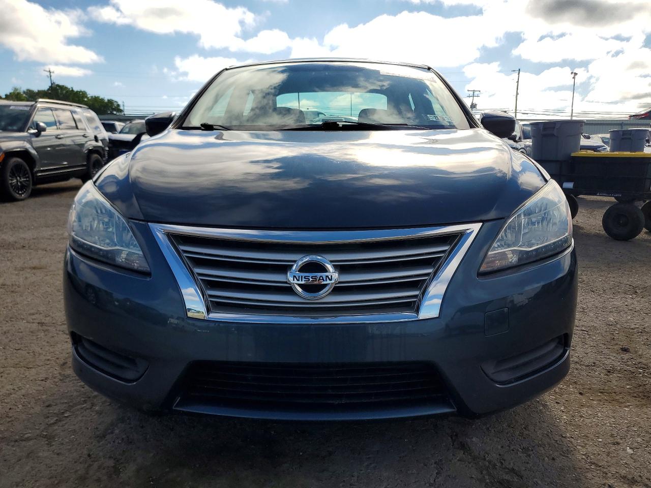 2014 Nissan Sentra Sv Синий vin: 3N1AB7AP6EL621680