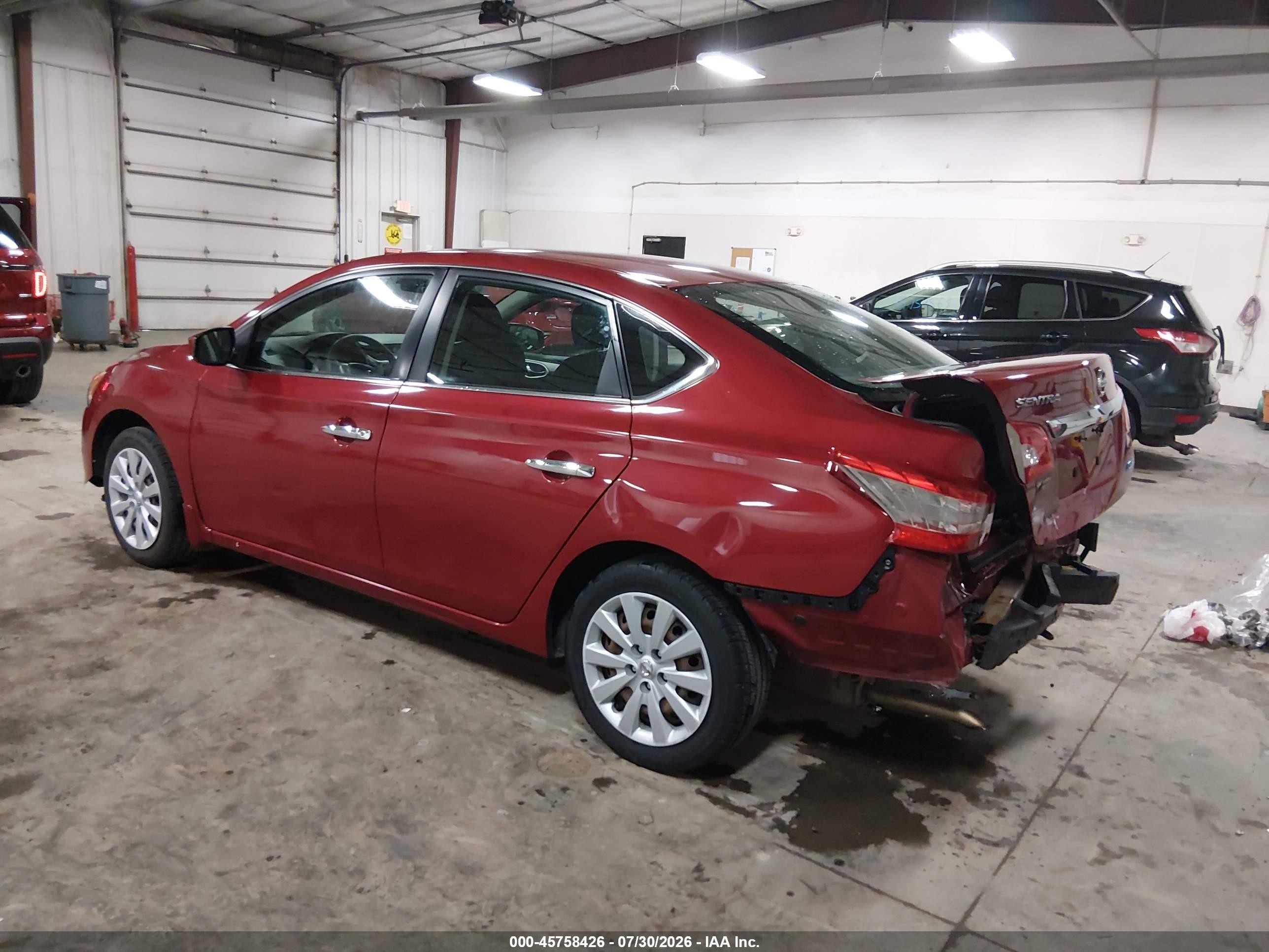 2014 Nissan Sentra Fe+ S/fe+ Sv/s/sl/sr/sv Красный vin: 3N1AB7AP6EL622666
