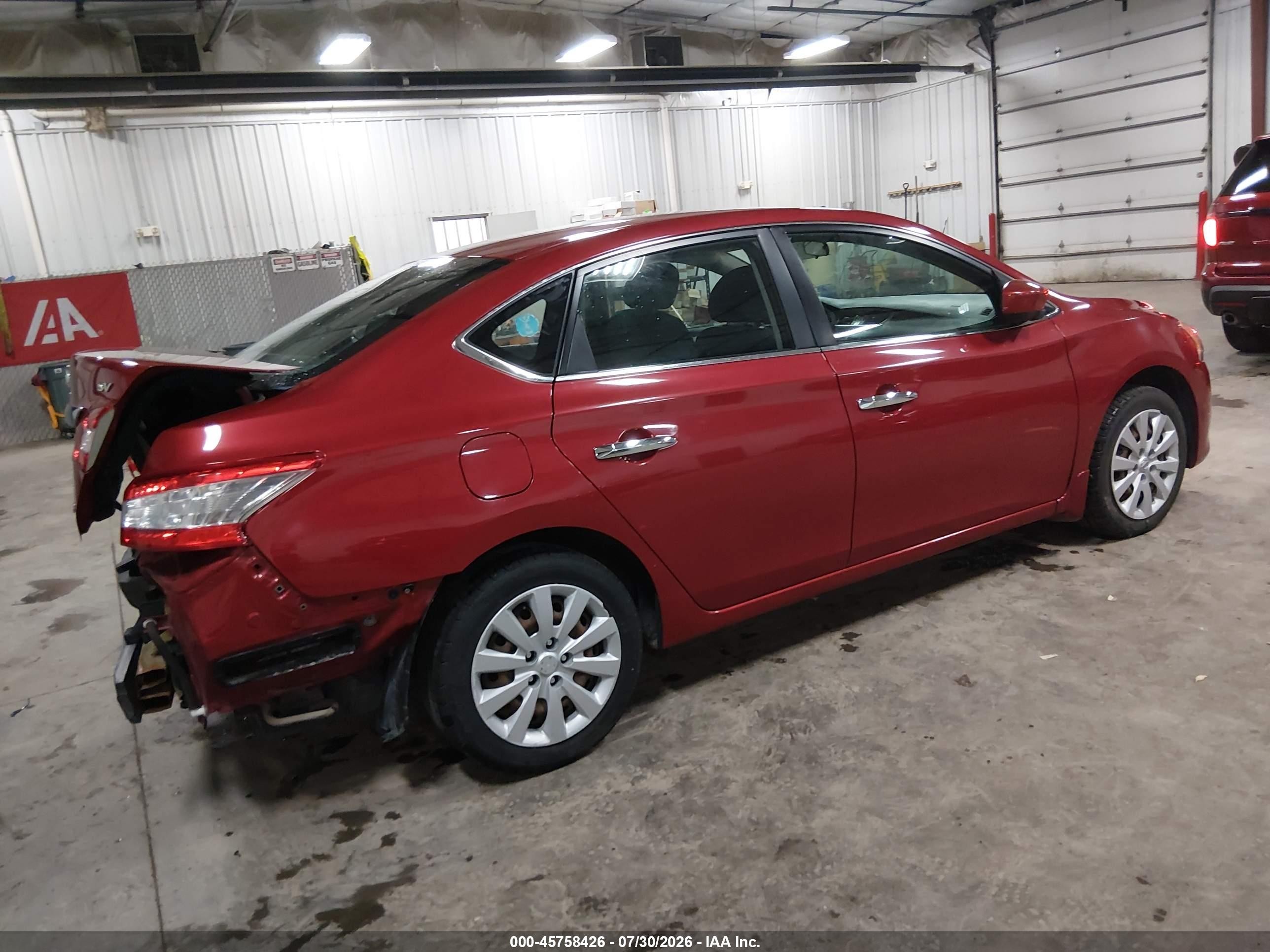 2014 Nissan Sentra Fe+ S/fe+ Sv/s/sl/sr/sv Красный vin: 3N1AB7AP6EL622666