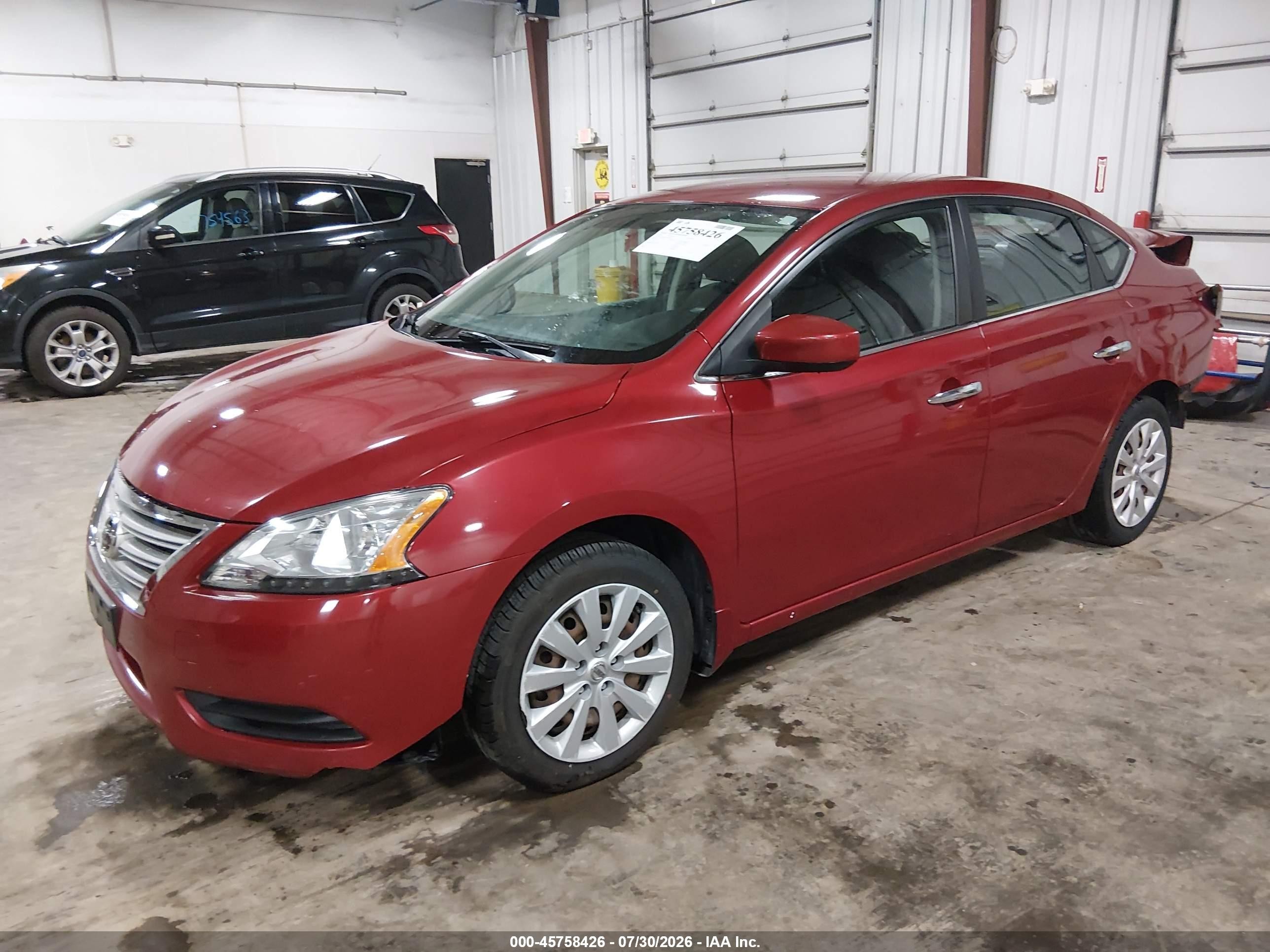 2014 Nissan Sentra Fe+ S/fe+ Sv/s/sl/sr/sv Красный vin: 3N1AB7AP6EL622666