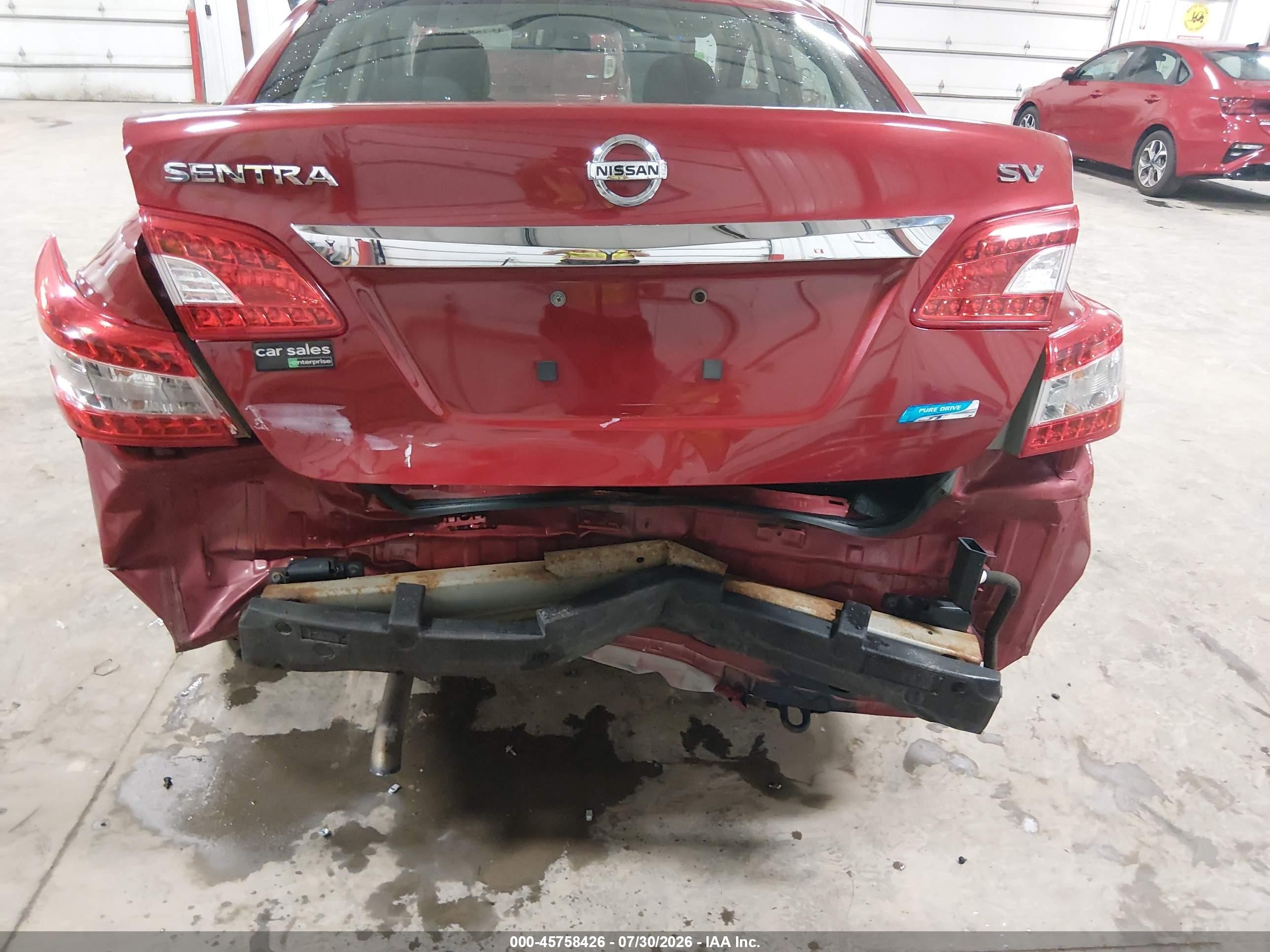 2014 Nissan Sentra Fe+ S/fe+ Sv/s/sl/sr/sv Красный vin: 3N1AB7AP6EL622666